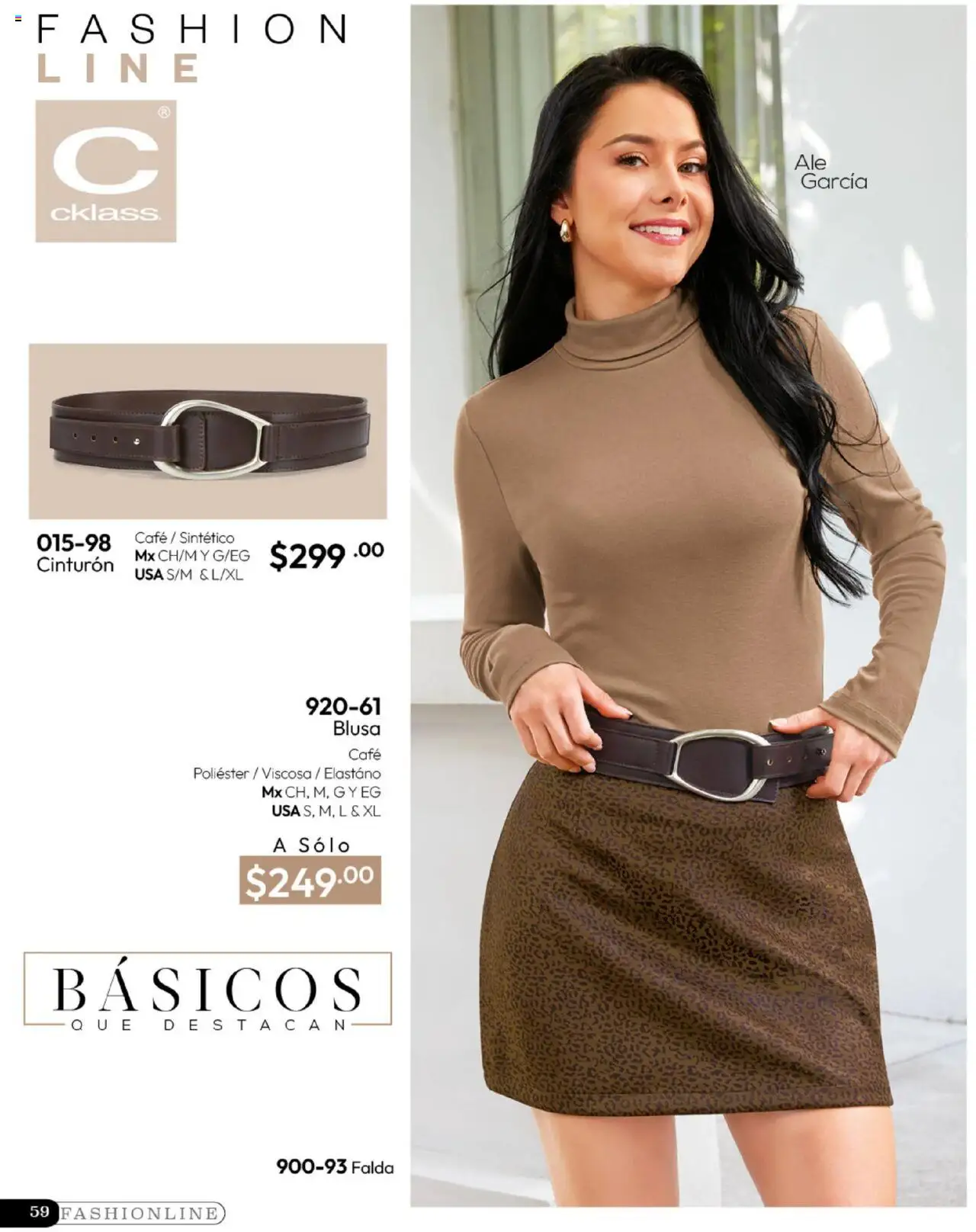 Nuevas ofertas de Cklass válidas en toda la República Mexicana desde el 16.09.2025. ¡Encuentra las mejores ofertas en Cklass - Catálogo Invierno! | Página: 60 | Productos: Blusa, Cinturón, Café, Falda