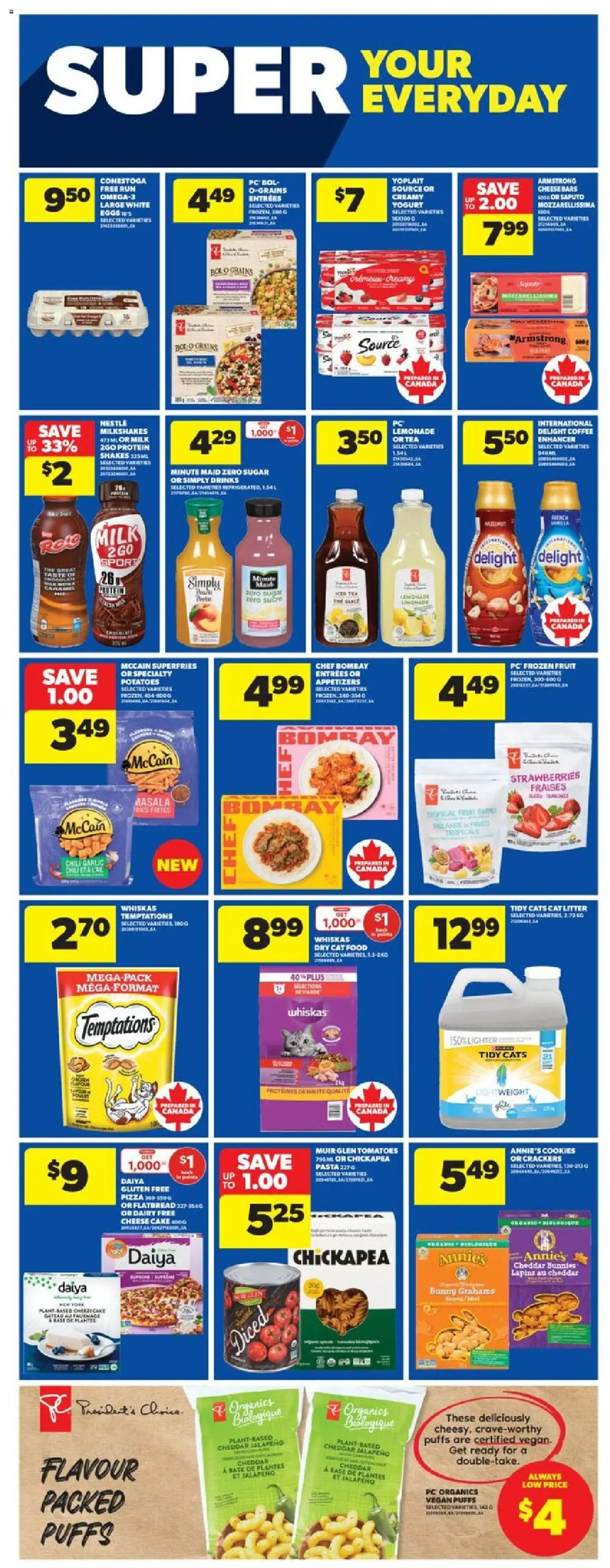 Real Canadian Superstore flyer valid from 16.10.2025 | Page: 25 | Products: Strawberries, Cheese, Yogurt, Tomatoes