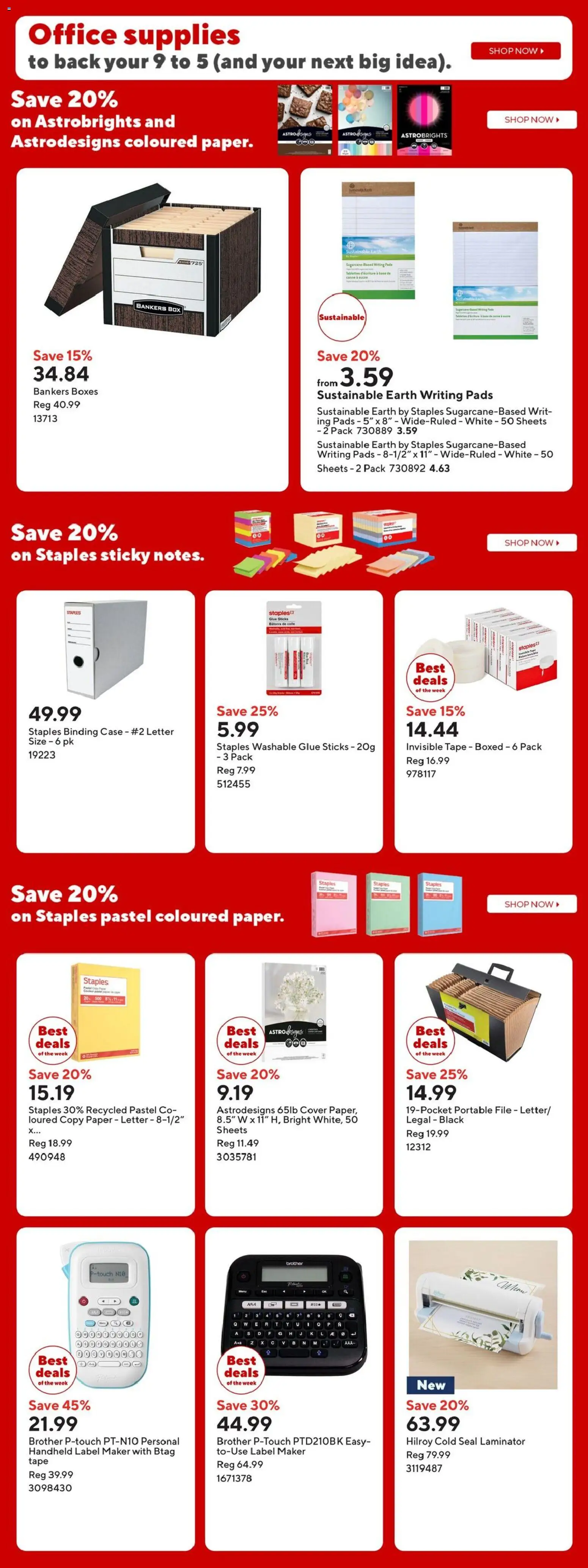 Staples flyer valid from 20.03.2026 | Page: 15 | Products: Case, Laminator, Box