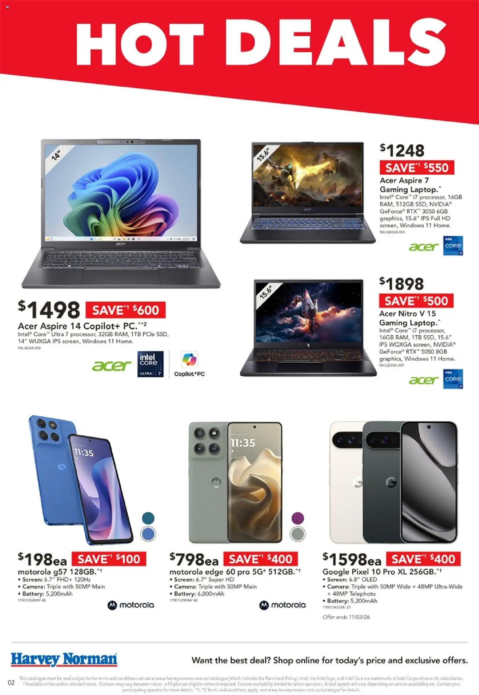 Harvey Norman catalogue - valid from 06.03.2026 | Page: 2 | Products: Battery, Camera, Screen