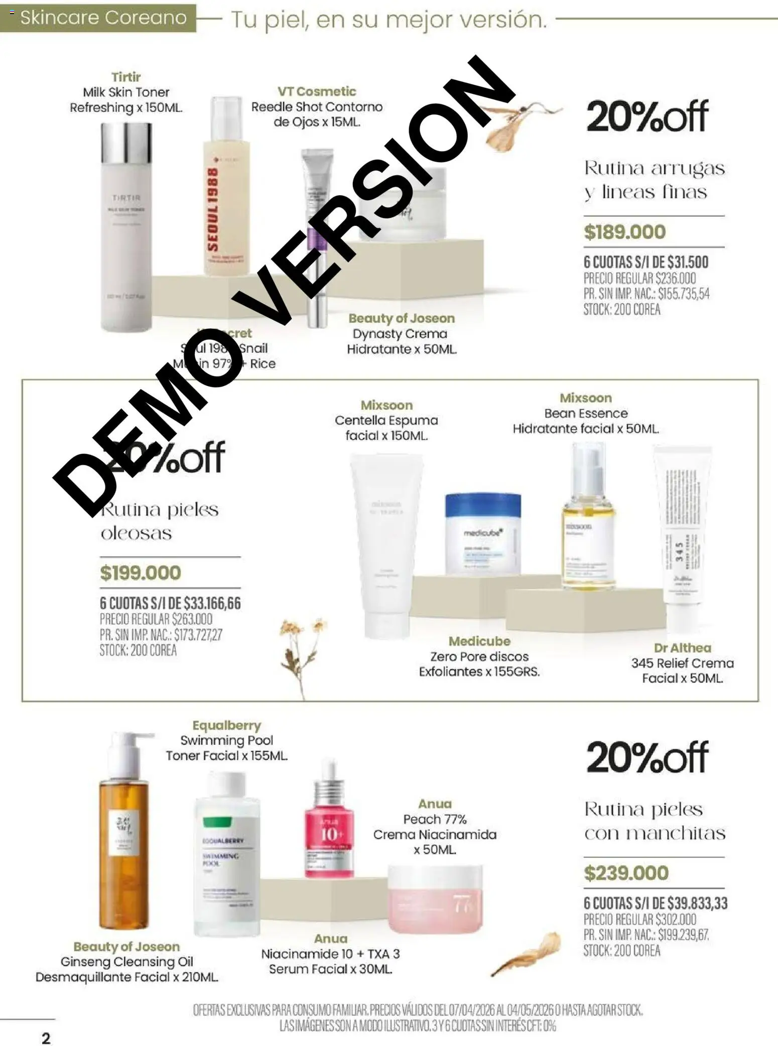 Pigmento catálogo │ válido desde el 07.04.2026 | Página: 2 | Productos: Serum, Contorno, Desmaquillante, Espuma