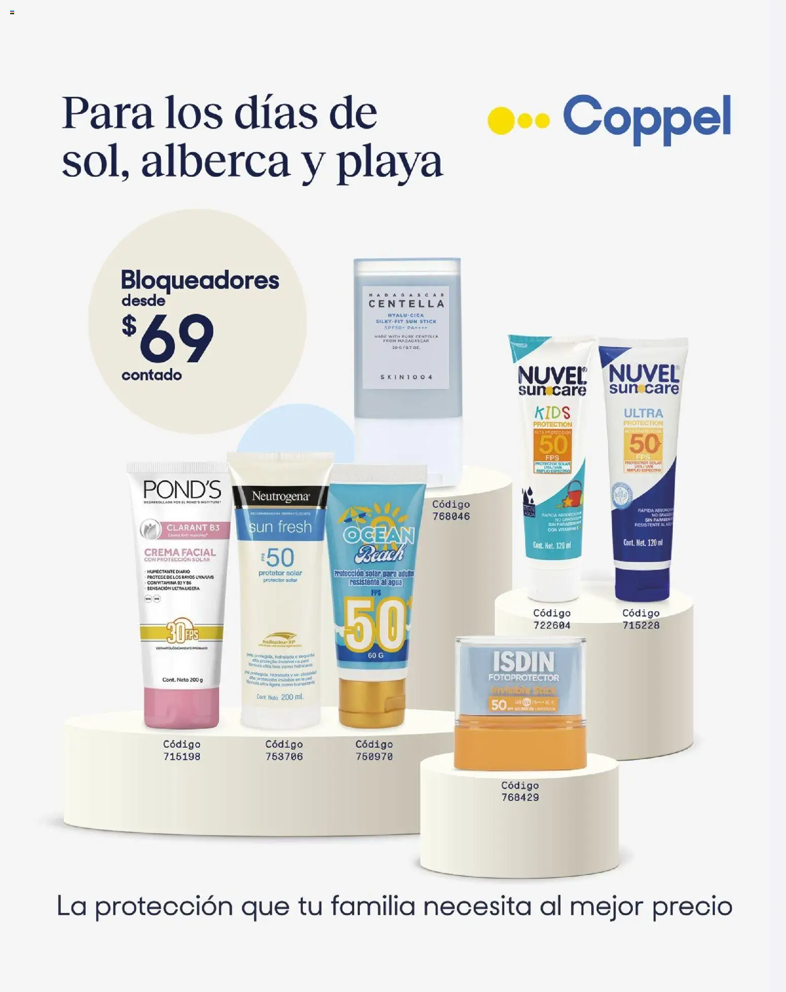 Nuevas ofertas de Coppel válidas en toda la República Mexicana desde el 01.03.2026. ¡Encuentra las mejores ofertas en Coppel catálogo Vacaciones Semana Santa! | Página: 2 | Productos: Crema, Agua, Protector solar