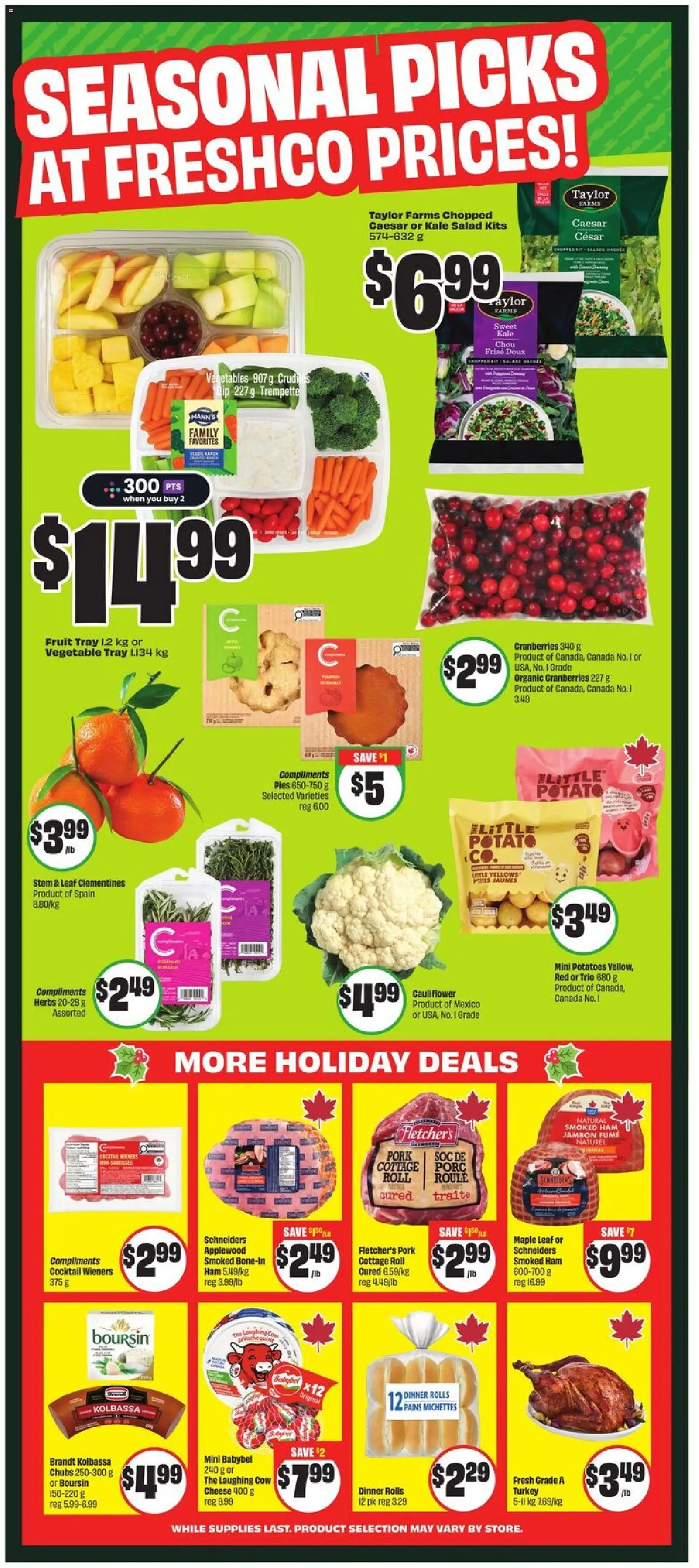 FreshCo flyer valid from 18.12.2025 | Page: 6 | Products: Turkey, Potatoes, Ham, Pork