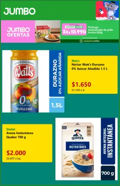Jumbo Ofertas  válido desde el 14.04.2026 | Página: 4 | Productos: Avena, Azucar, Durazno, Fuente