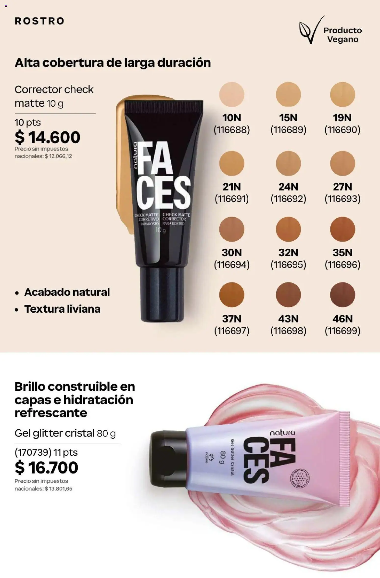 Natura Catálogo Ciclo 4/2026 │ válido desde el 01.04.2026 | Página: 155 | Productos: Brillo, Glitter