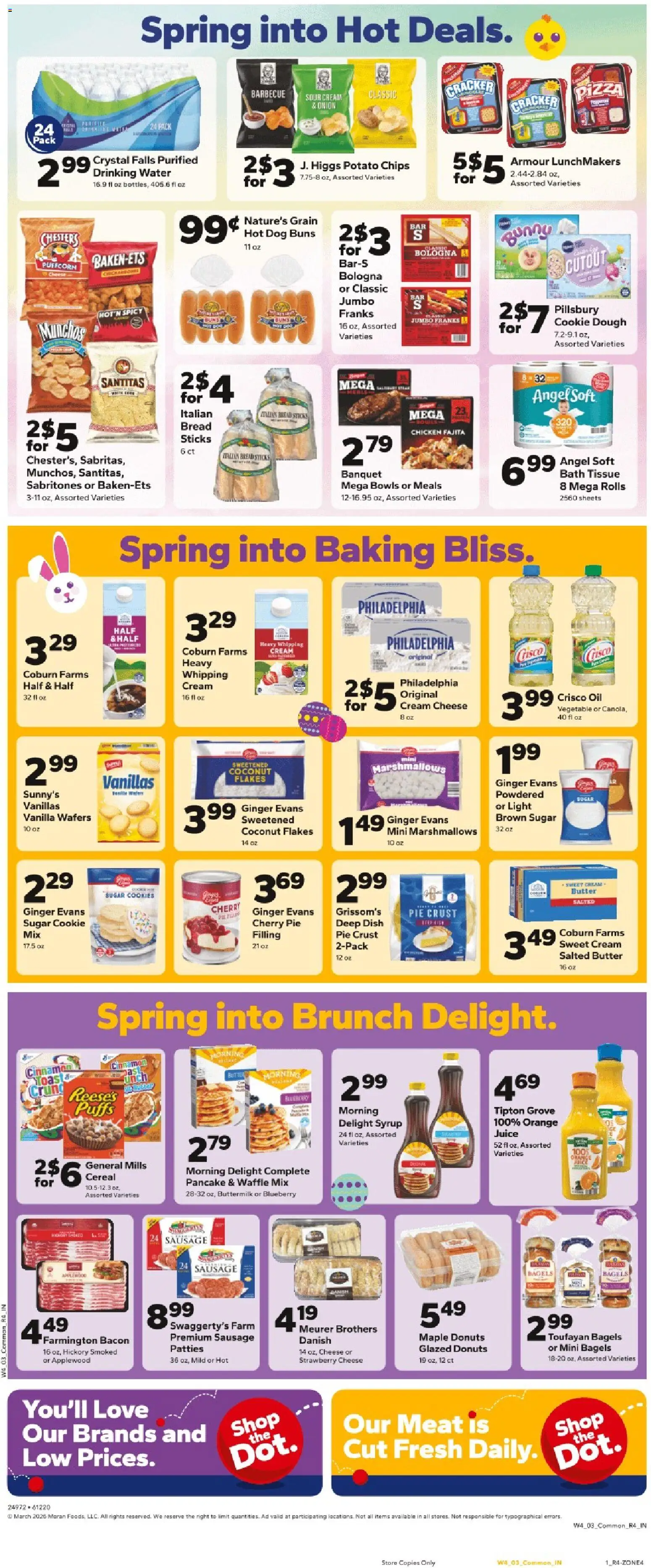 Save a Lot Weekly Ad - valid from 25.03.2026 | Page: 2 | Products: Butter, Juice, Cream, Cherry Pie