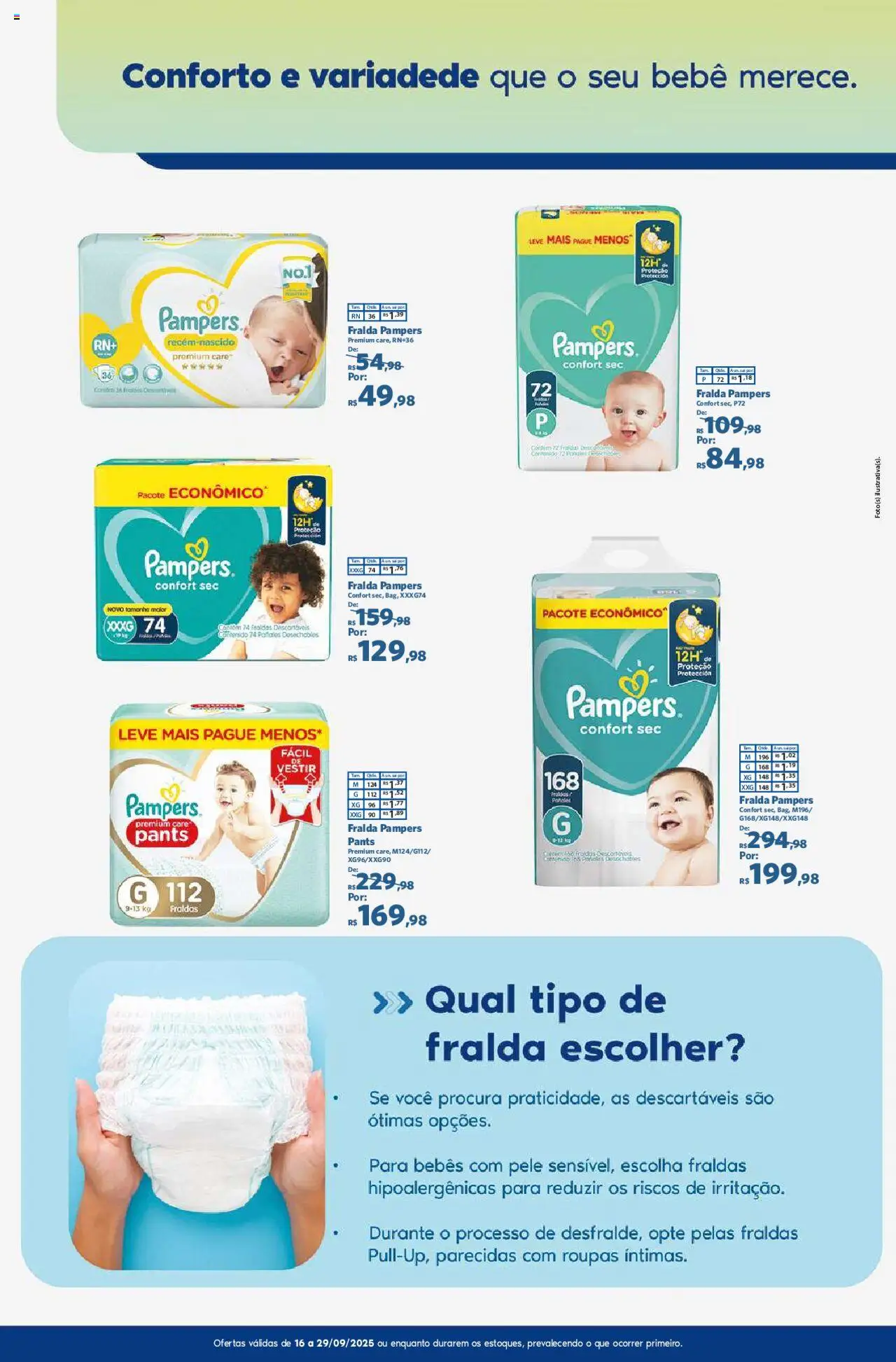Sam's Club Folheto - válido de 16.09.2025 | Página: 3 | Produtos: Fralda pampers, Pampers, Roupas, Fraldas