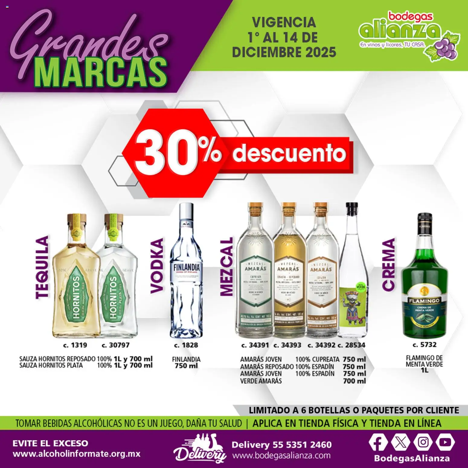 Nuevas ofertas de Bodegas Alianza válidas en toda la República Mexicana desde el 01.12.2025. ¡Encuentra las mejores ofertas en Bodegas Alianza catálogo Grandes Marcas! | Página: 3 | Productos: Crema, Tequila, Vodka