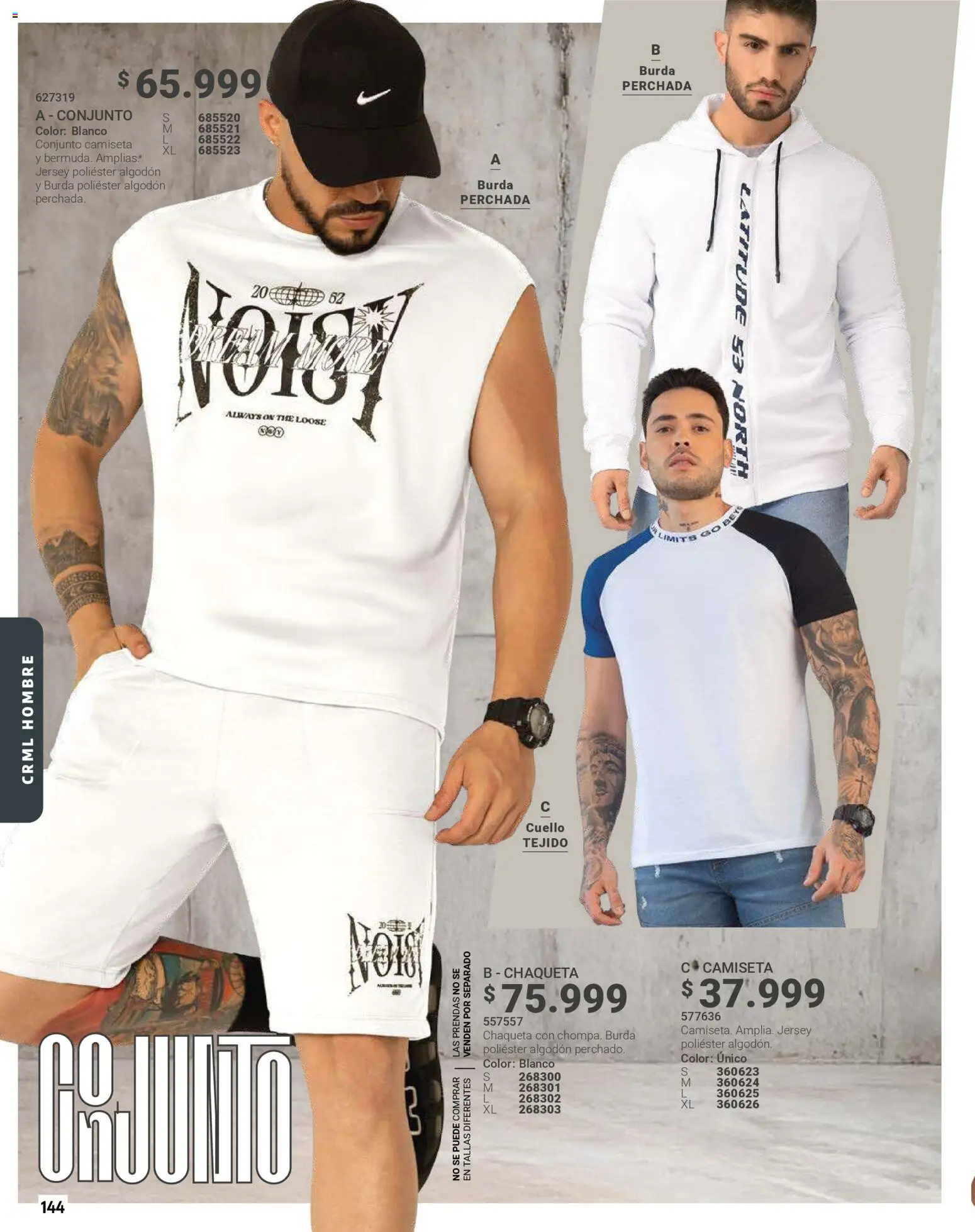 Carmel revista - valida desde el 01.03.2026 | Página: 144 | Productos: Algodón, Camiseta, Conjunto, Cuello