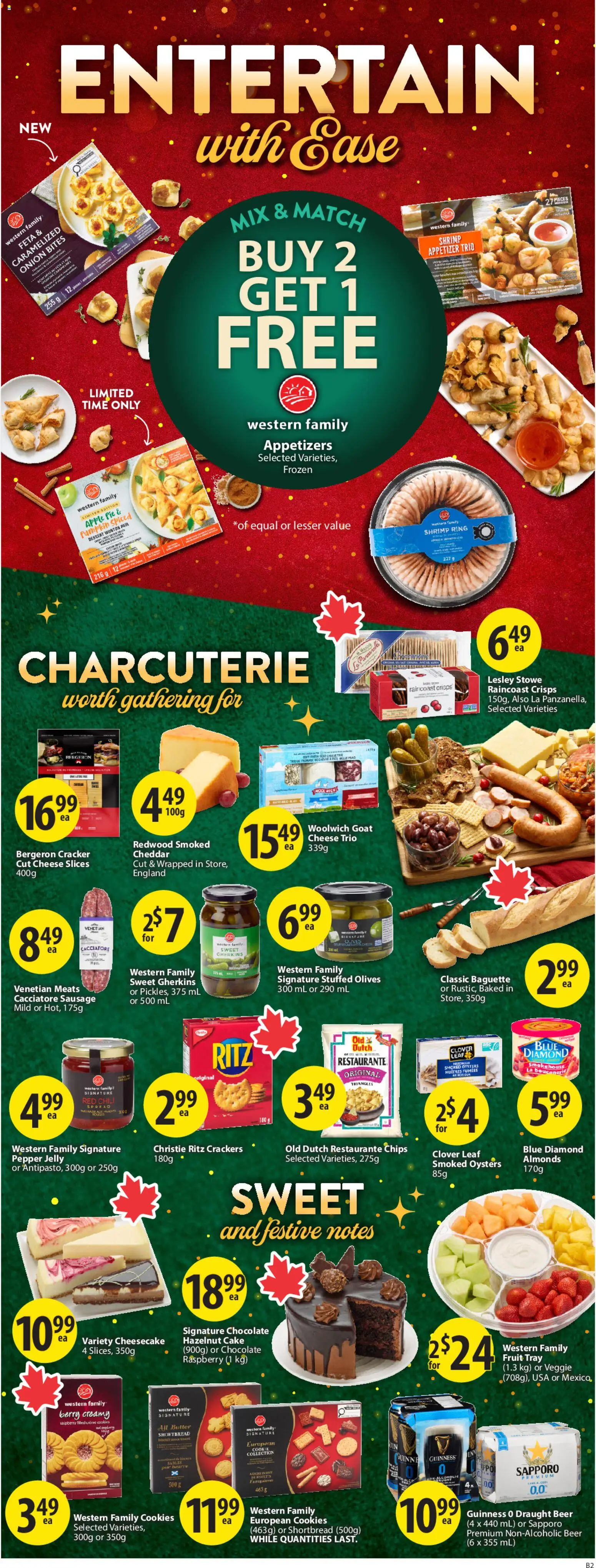 Save on foods flyer valid from 11.12.2025 | Page: 2 | Products: Chips, Butter, Chocolate, Pumpkin