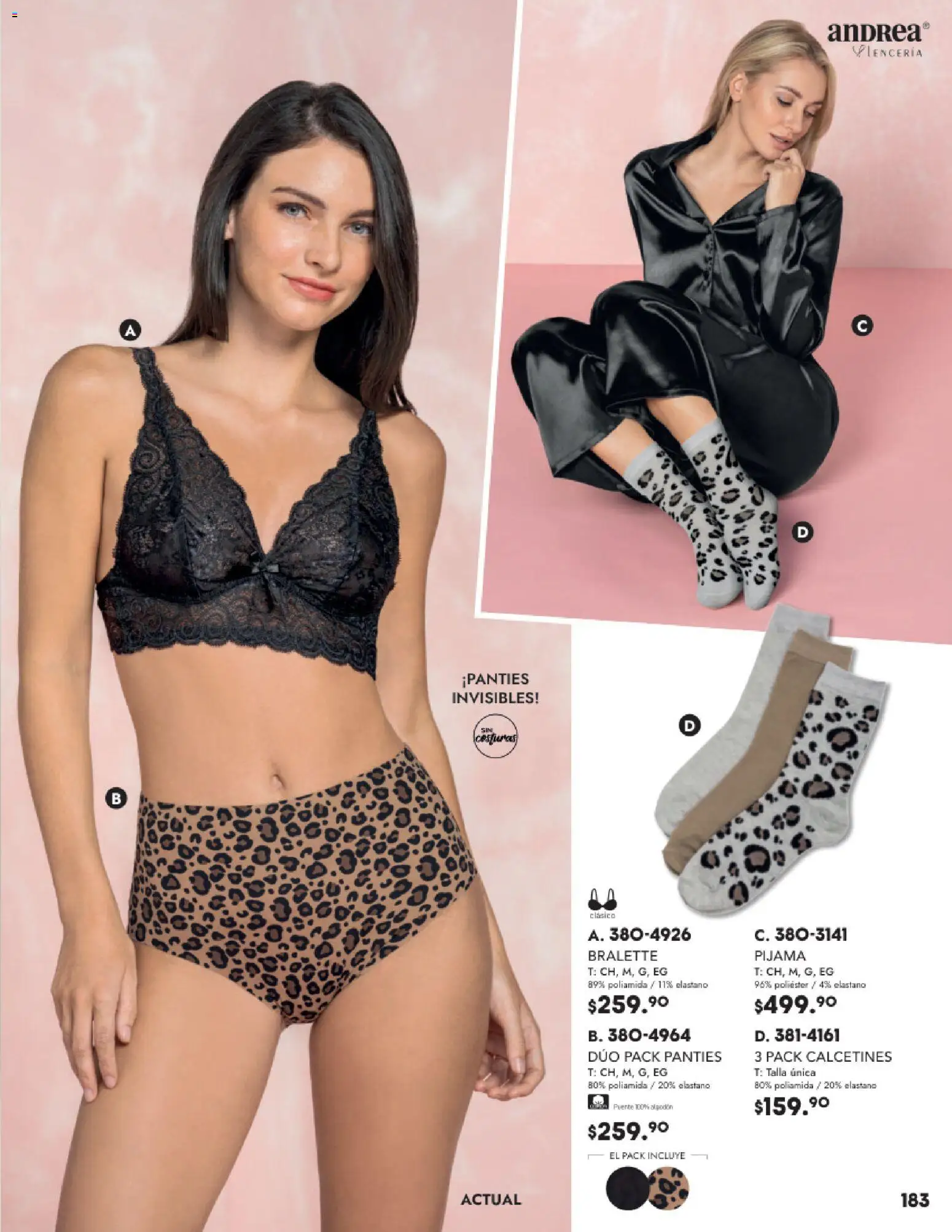 Nuevas ofertas de Andrea válidas en toda la República Mexicana desde el 26.11.2025. ¡Encuentra las mejores ofertas en Andrea catálogo Lancería, Vestir Interior otoño 2025! | Página: 19 | Productos: Pijama, Algodón