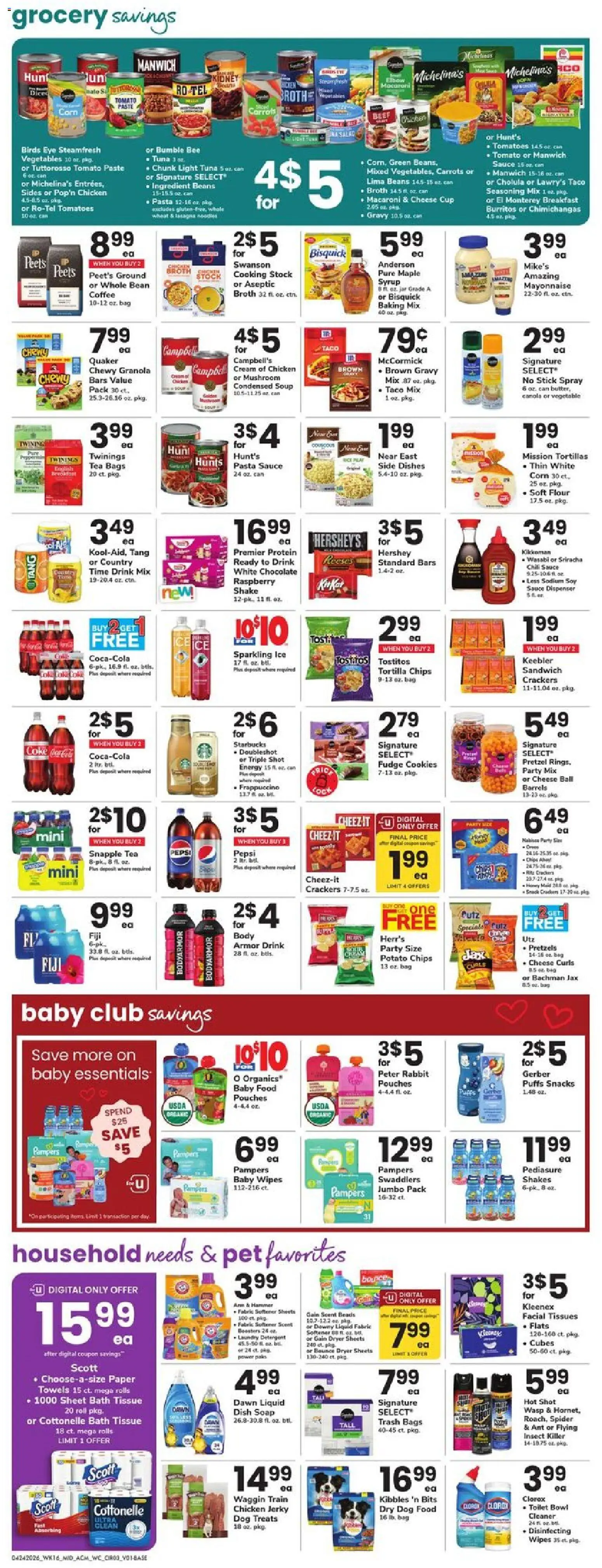 Acme Weekly Ad - NJ - valid from 24.04.2026 | Page: 3 | Products: Dog Treats, Cheese, Coffee, Cookies
