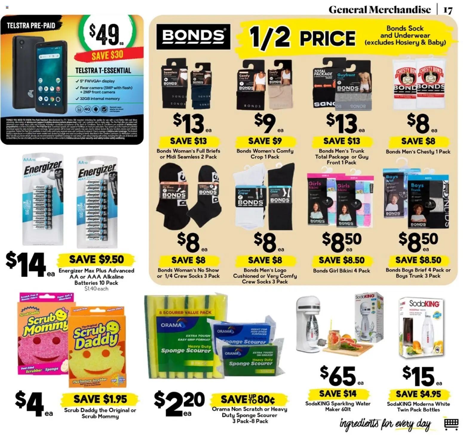 Drakes catalogue - valid from 25.03.2026 | Page: 17 | Products: Scrub, Socks, Briefs, Batteries