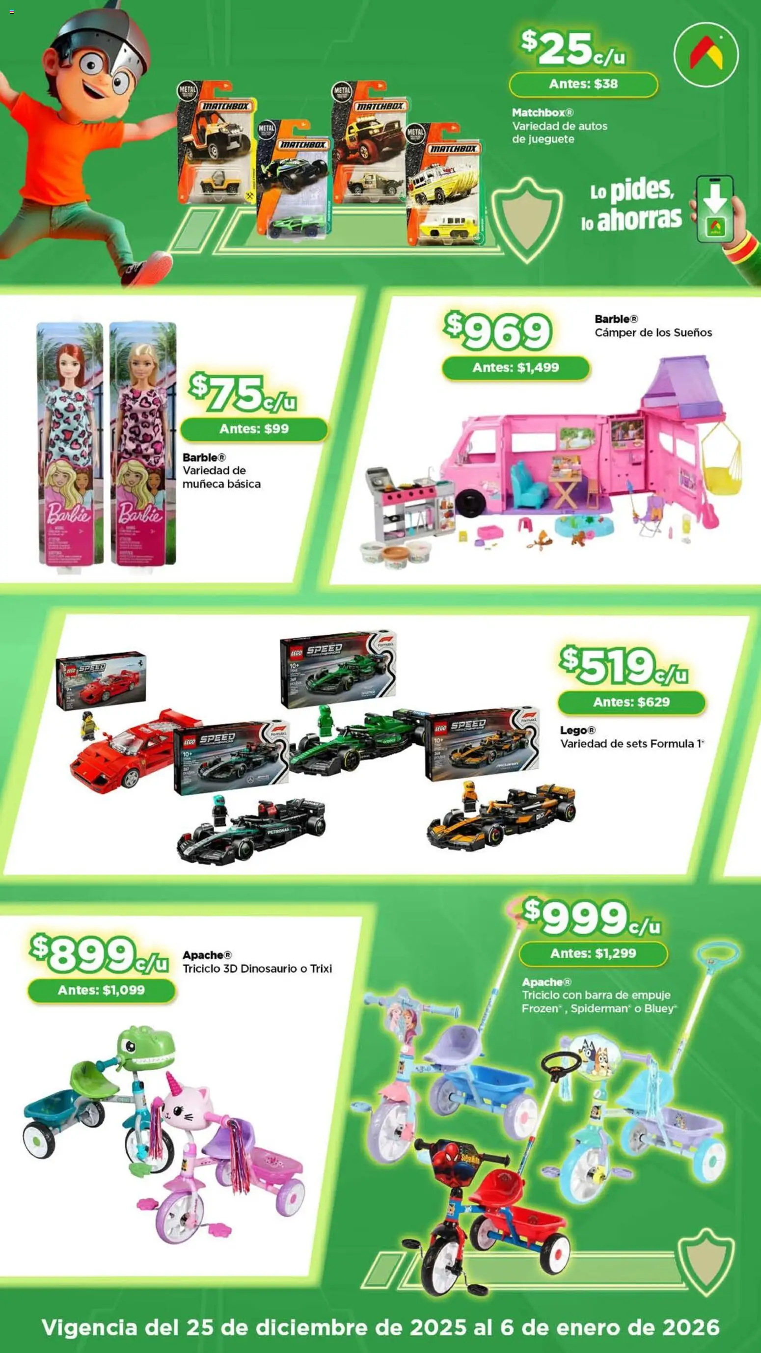 Nuevas ofertas de Bodega Aurrerá válidas en toda la República Mexicana desde el 25.12.2025. ¡Encuentra las mejores ofertas en Bodega Aurrerá folleto Juguetirama! | Página: 3 | Productos: Barra