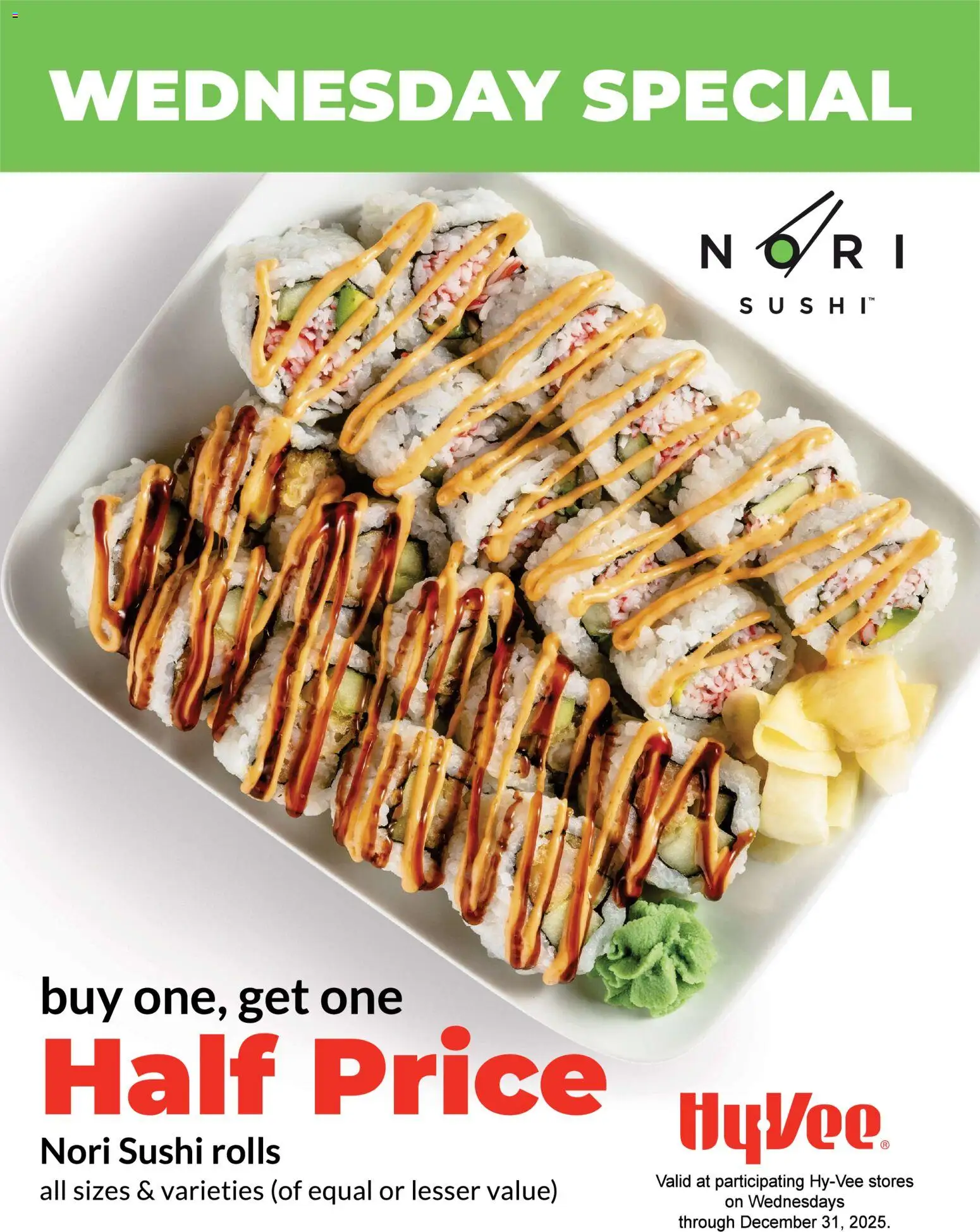 HyVee Sushi Wednesday Special - valid from 05.11.2025 | Page: 1