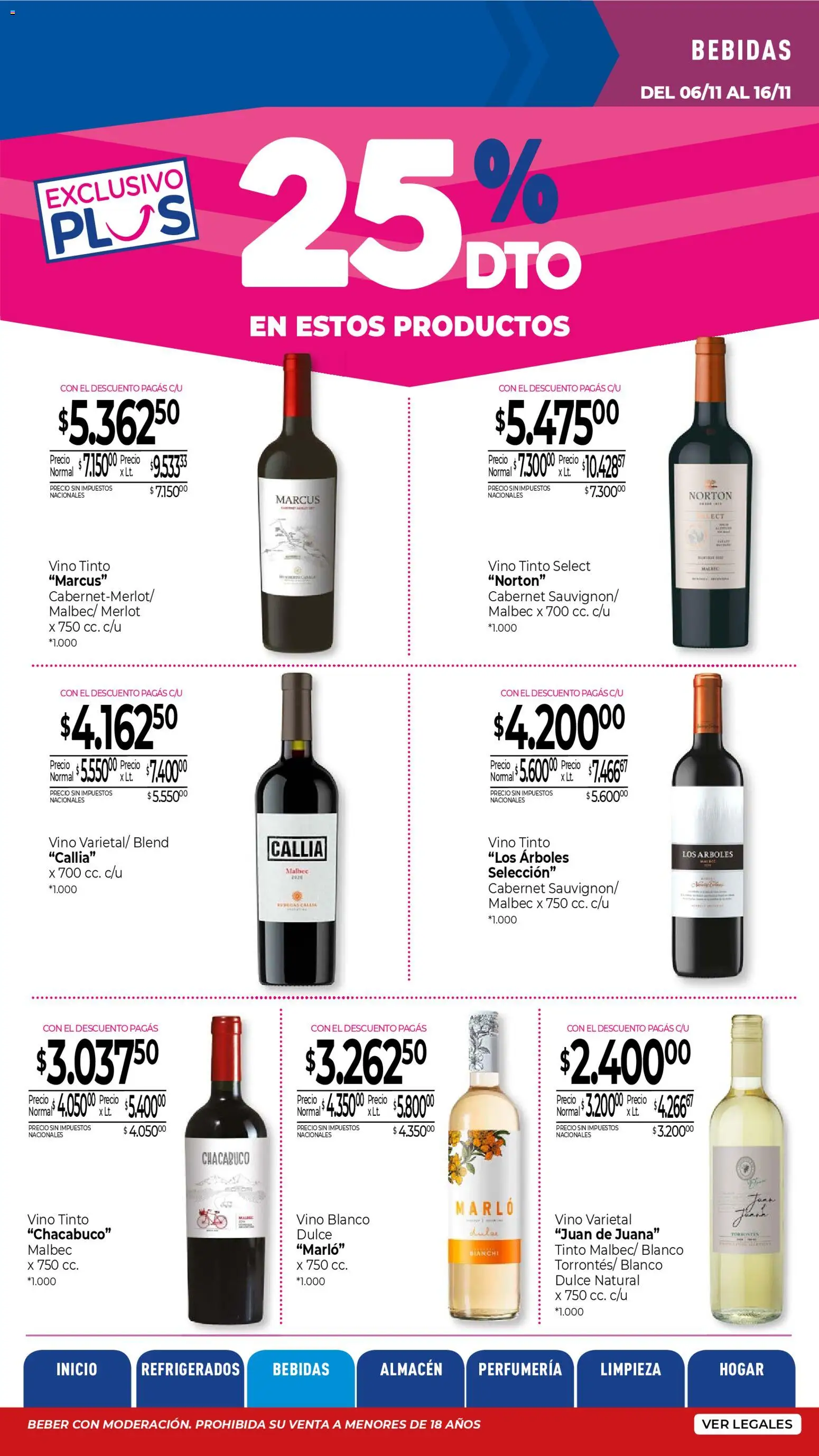 La Anonima catálogo │ válido desde el 06.11.2025 | Página: 15 | Productos: Pico, Vino