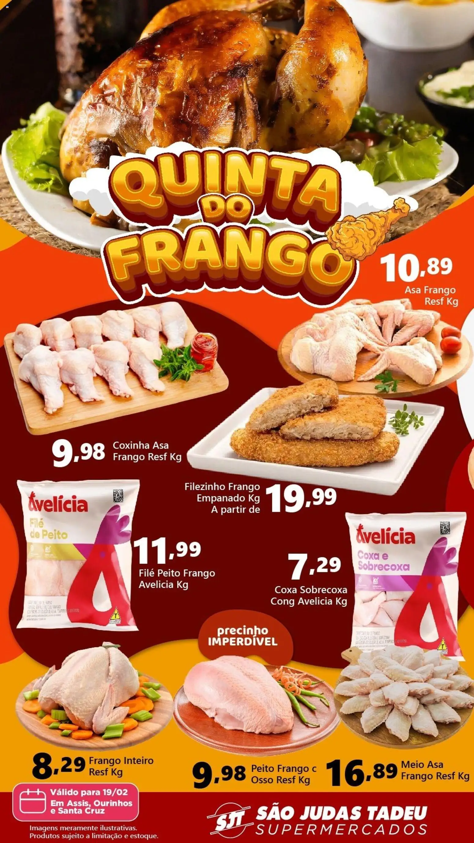 São Judas Tadeu Folheto - válido de 19.02.2026 | Página: 1 | Produtos: Frango