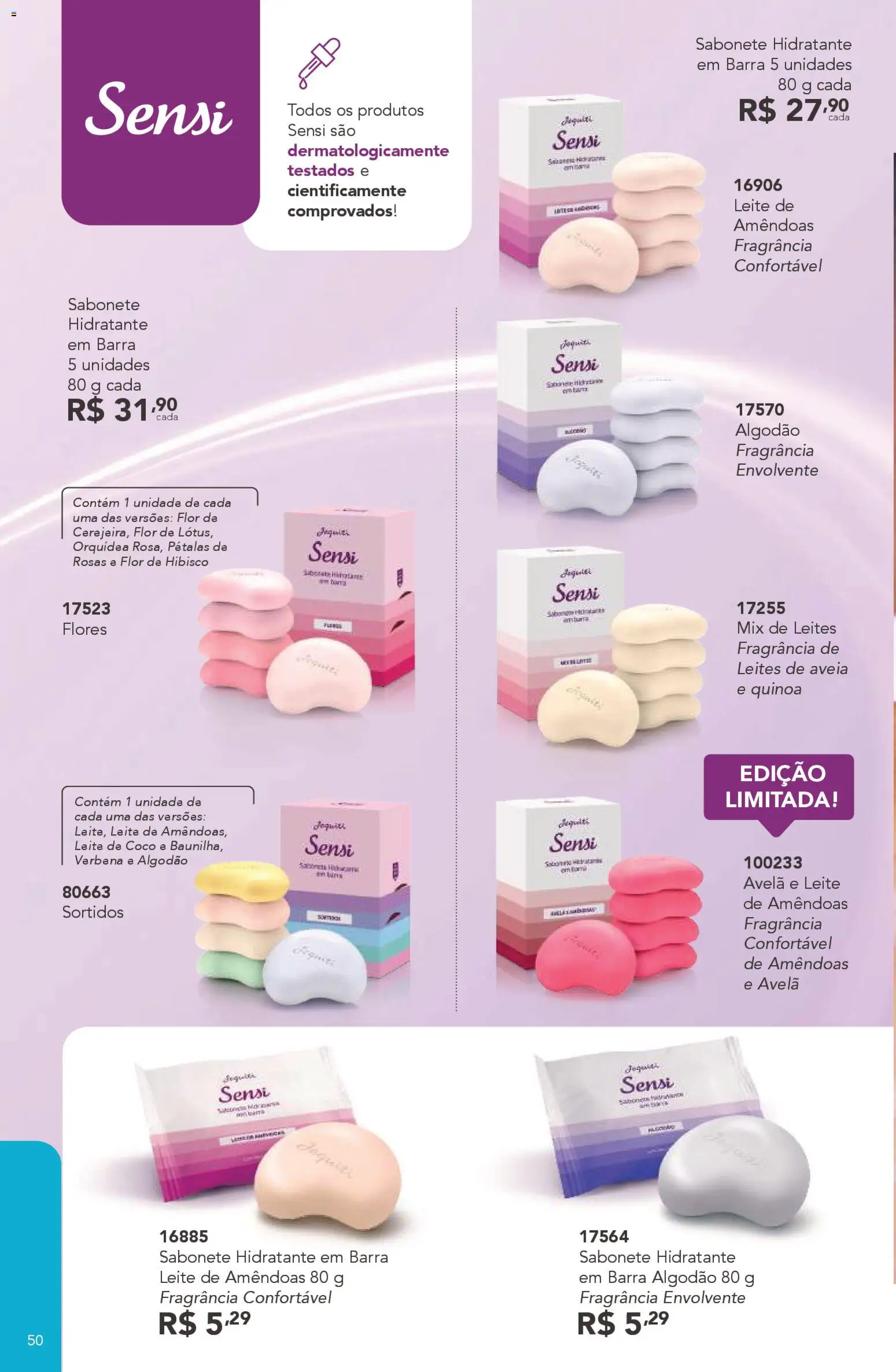 Jequiti Folheto - válido de 24.10.2025 | Página: 50 | Produtos: Coco, Quinoa, Flores, Sabonete