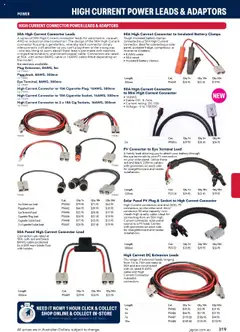 Preview of Jaycar Engineering & Scientific Catalogue 2025/2026  - valid from 09.07.2025 | Page: 319 | Products: Battery, Cable, Connector, Portable