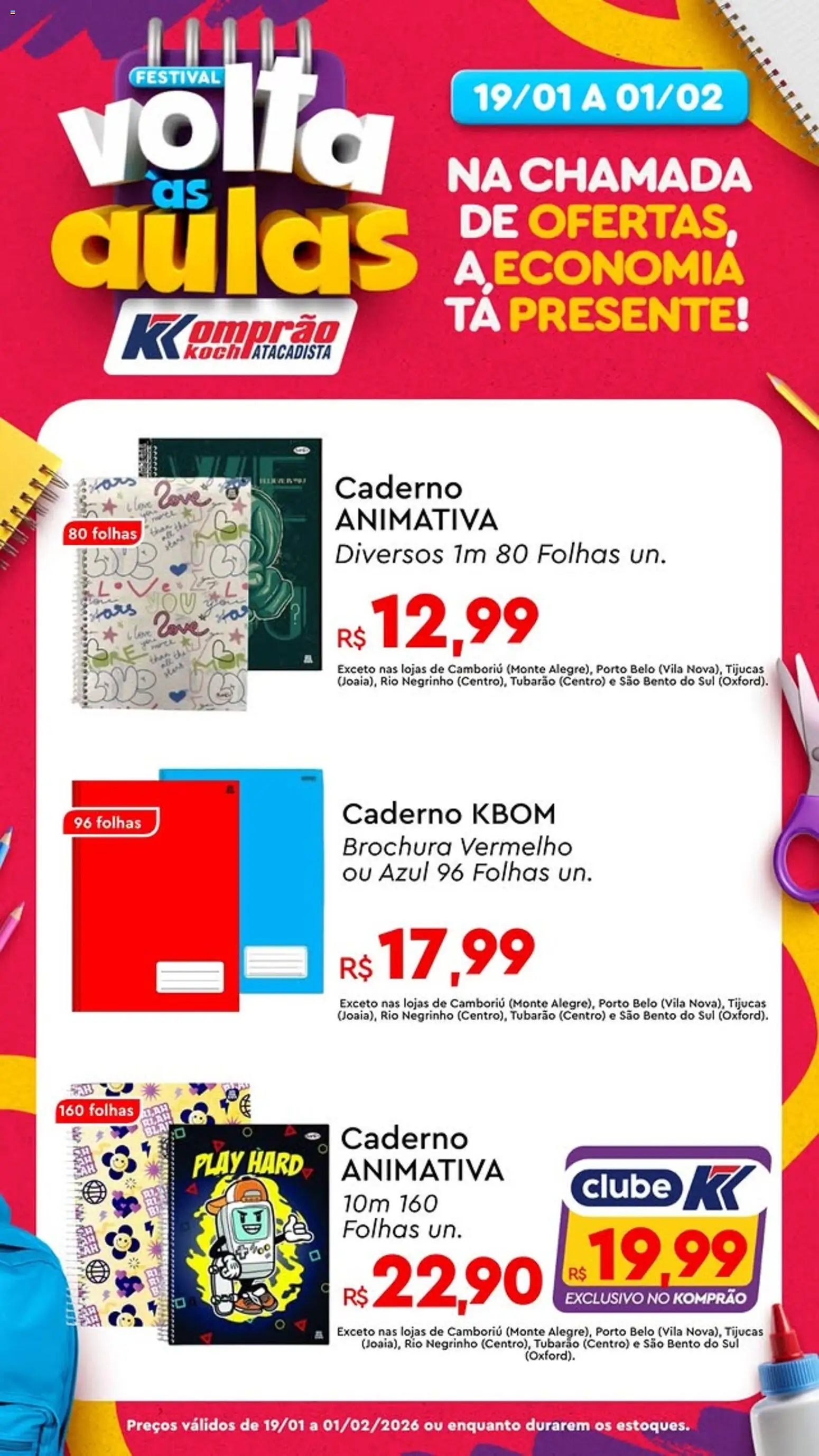 Komprao Atacadista Folheto - válido de 19.01.2026 | Página: 1 | Produtos: Caderno