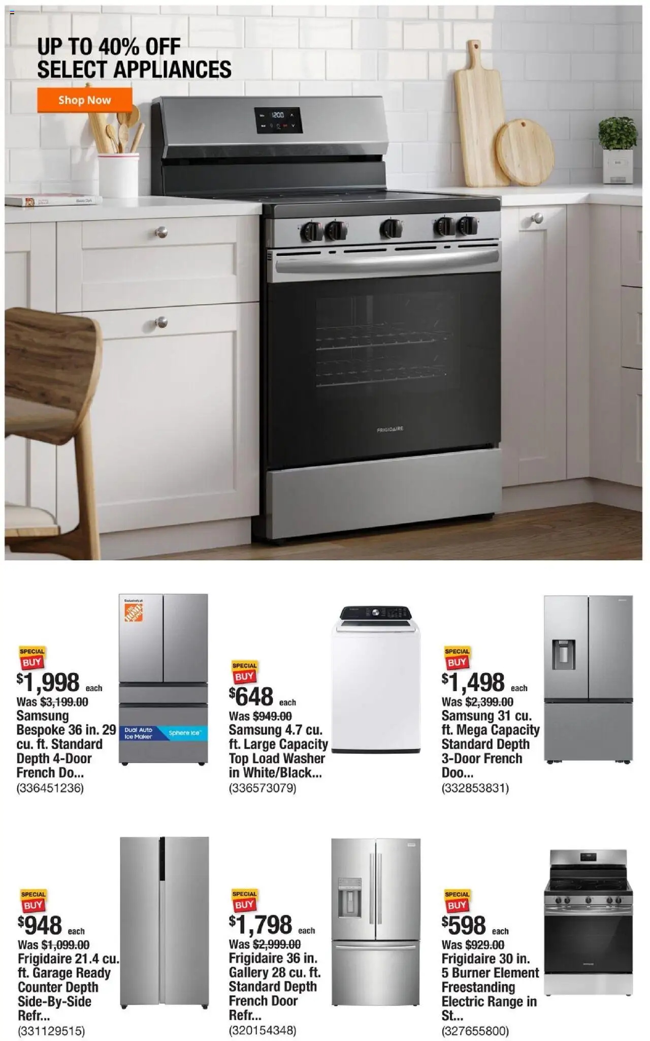 Home Depot Weekly Ad - FL - valid from 16.10.2025 | Page: 3 | Products: Washer, Ice Maker