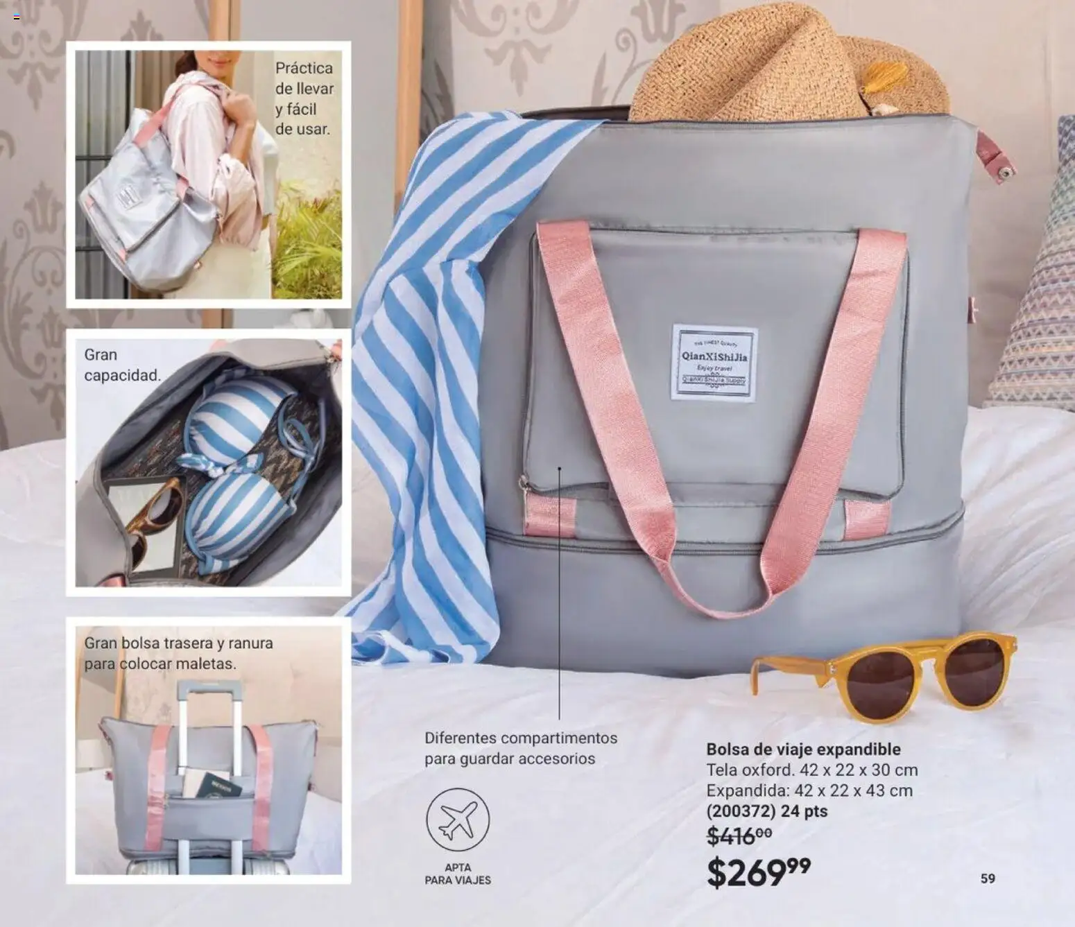 Nuevas ofertas de AVON válidas en toda la República Mexicana desde el 20.12.2025. ¡Encuentra las mejores ofertas en AVON Casa & Estilo 1 2026! | Página: 61 | Productos: Bolsa de viaje, Bolsa