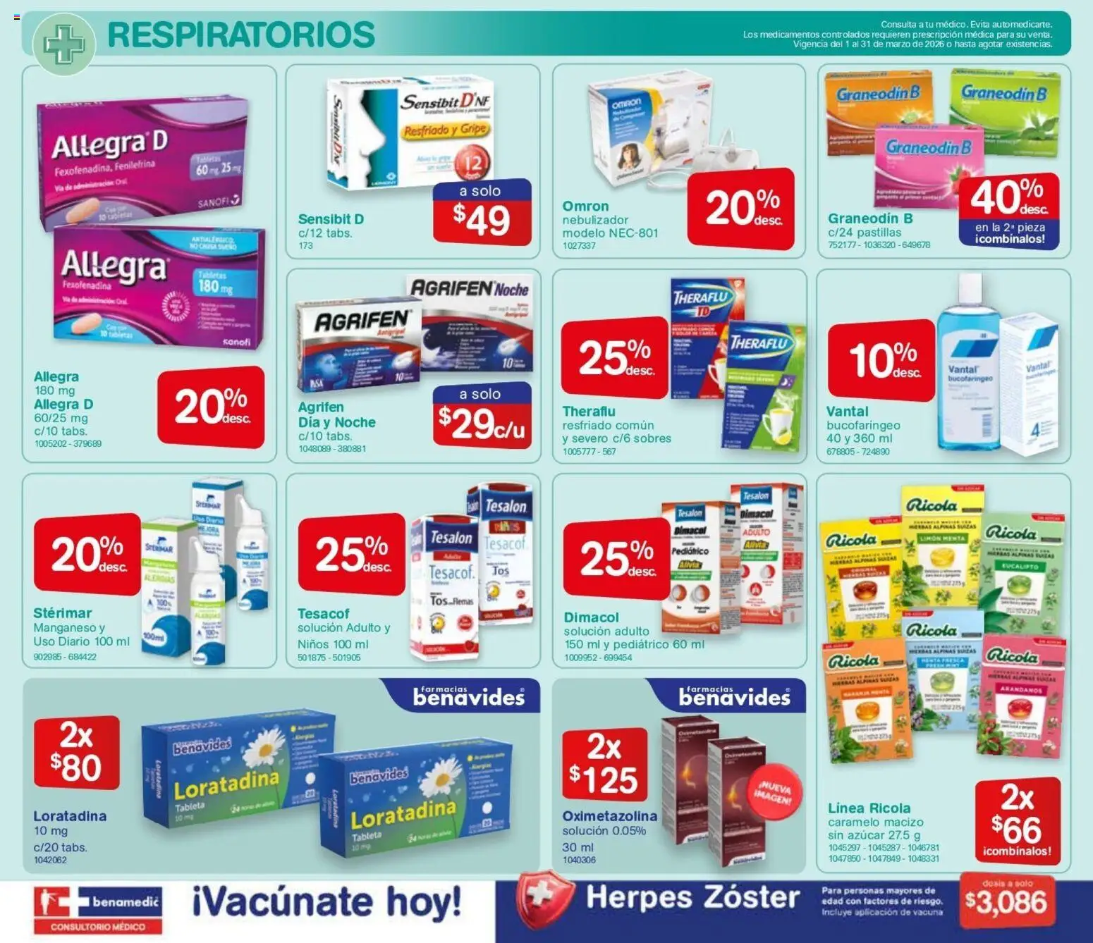 Nuevas ofertas de Farmacia Benavides válidas en toda la República Mexicana desde el 01.01.2026. ¡Encuentra las mejores ofertas en Farmacia Benavides catálogo! | Página: 2 | Productos: Azúcar, Limón, Arándanos, Tableta