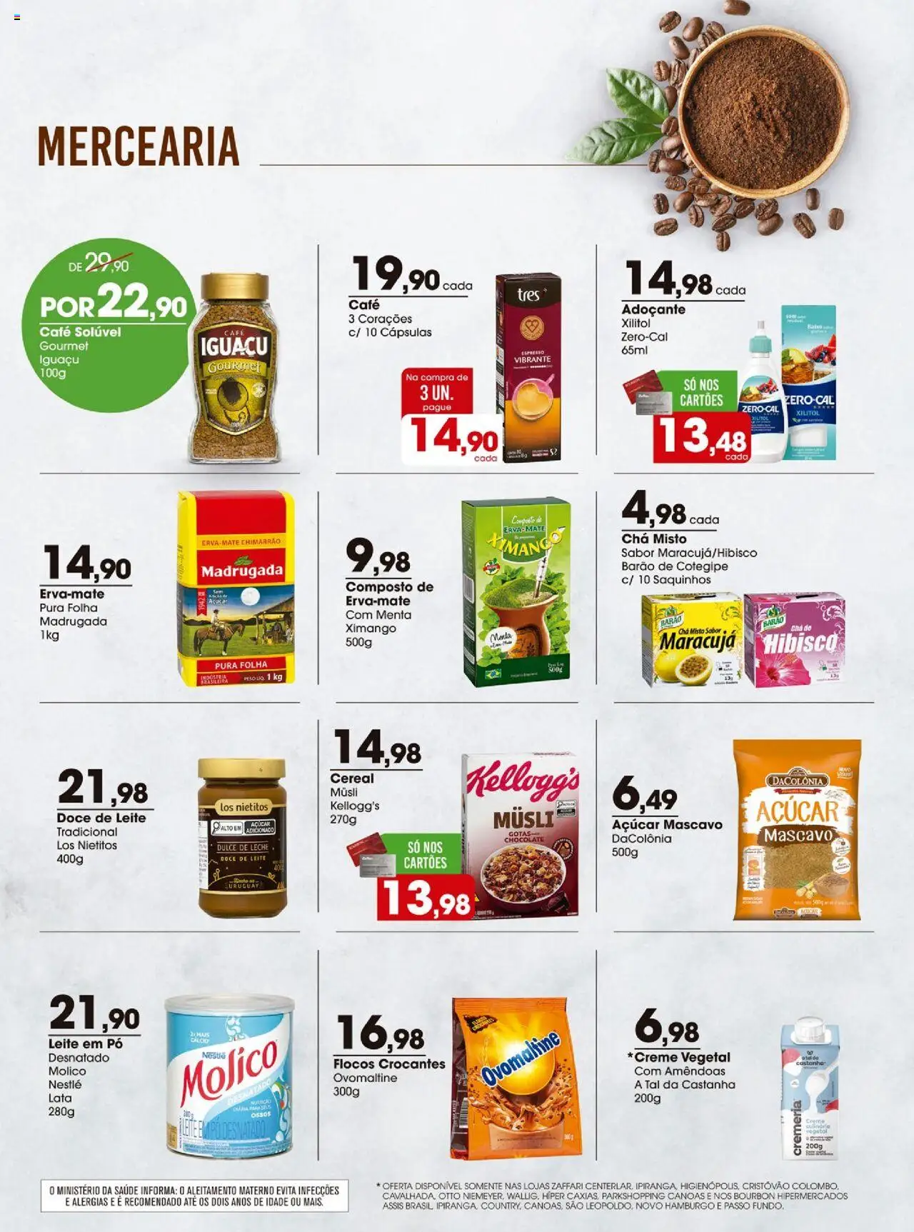 Zaffari Folheto - válido de 26.08.2025 | Página: 5 | Produtos: Pó, Adoçante, Leite, Leite em pó