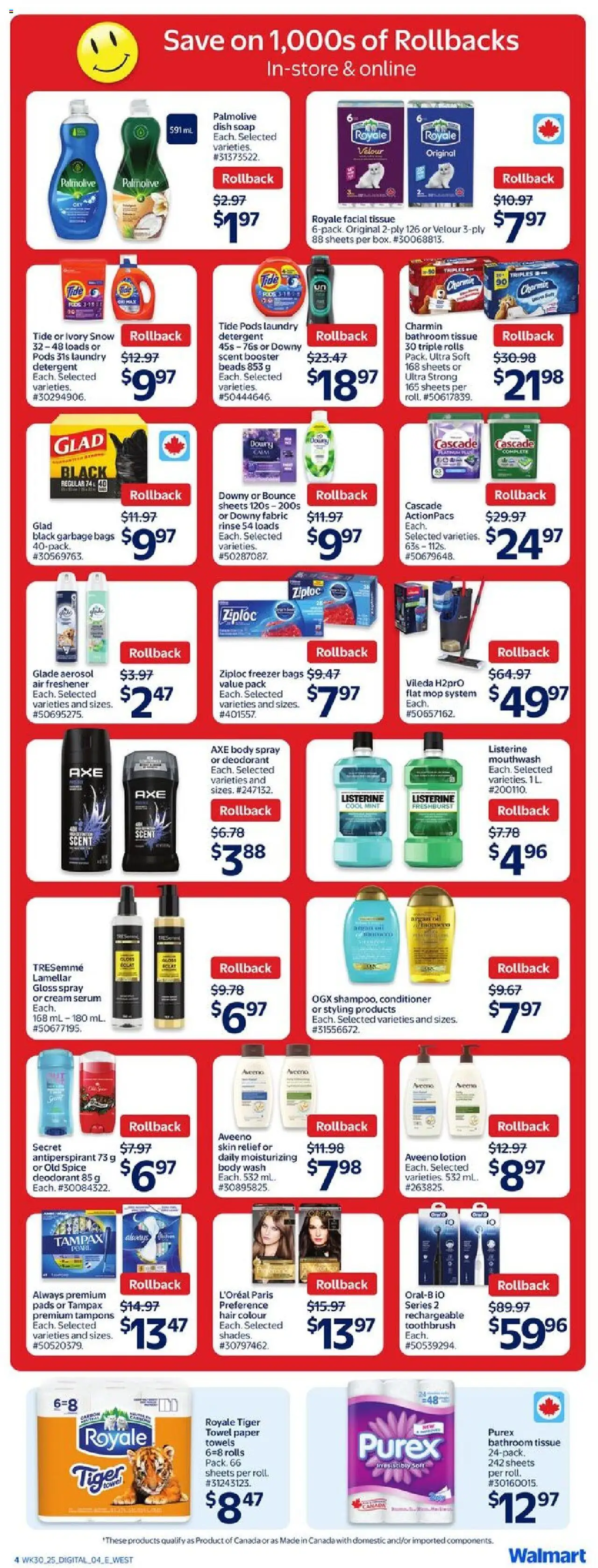 Walmart flyer valid from 21.08.2025 | Page: 14 | Products: Cream, Conditioner, Body wash, Antiperspirant