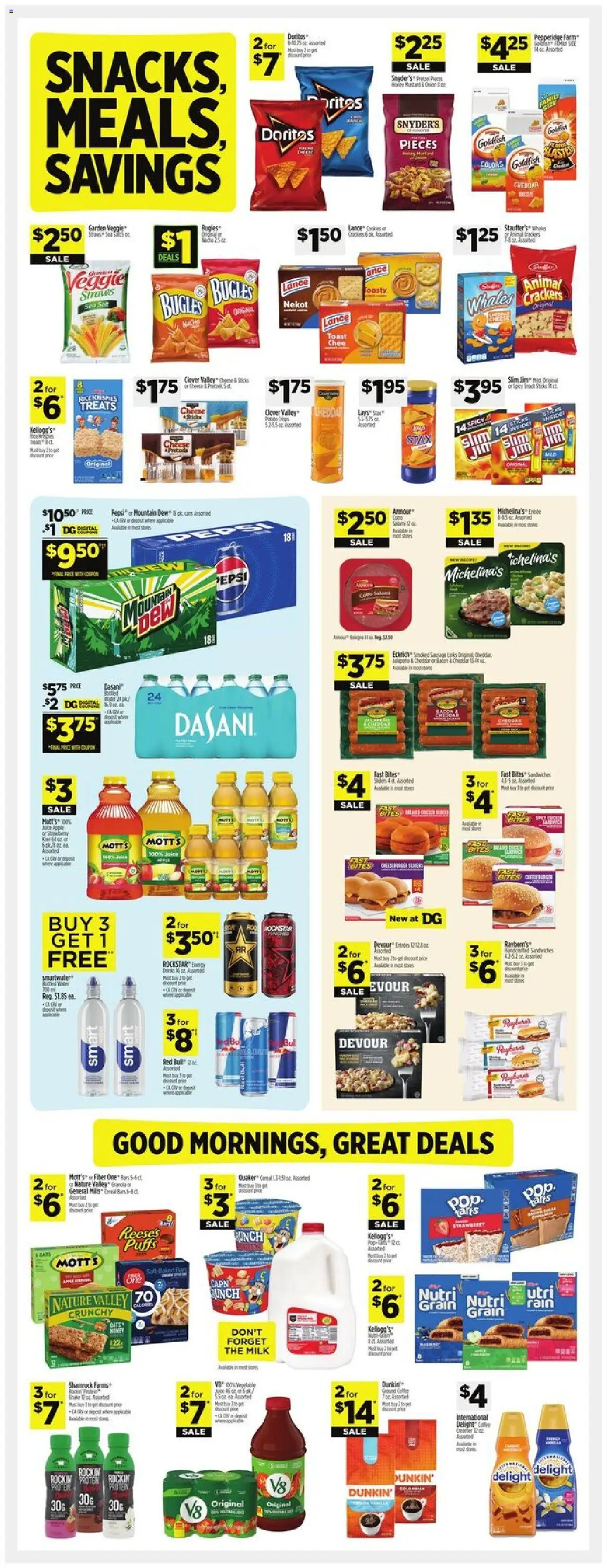Dollar General Weekly Ad - TX - valid from 12.10.2025 | Page: 4 | Products: Milk, Salami, Cookies, Salt