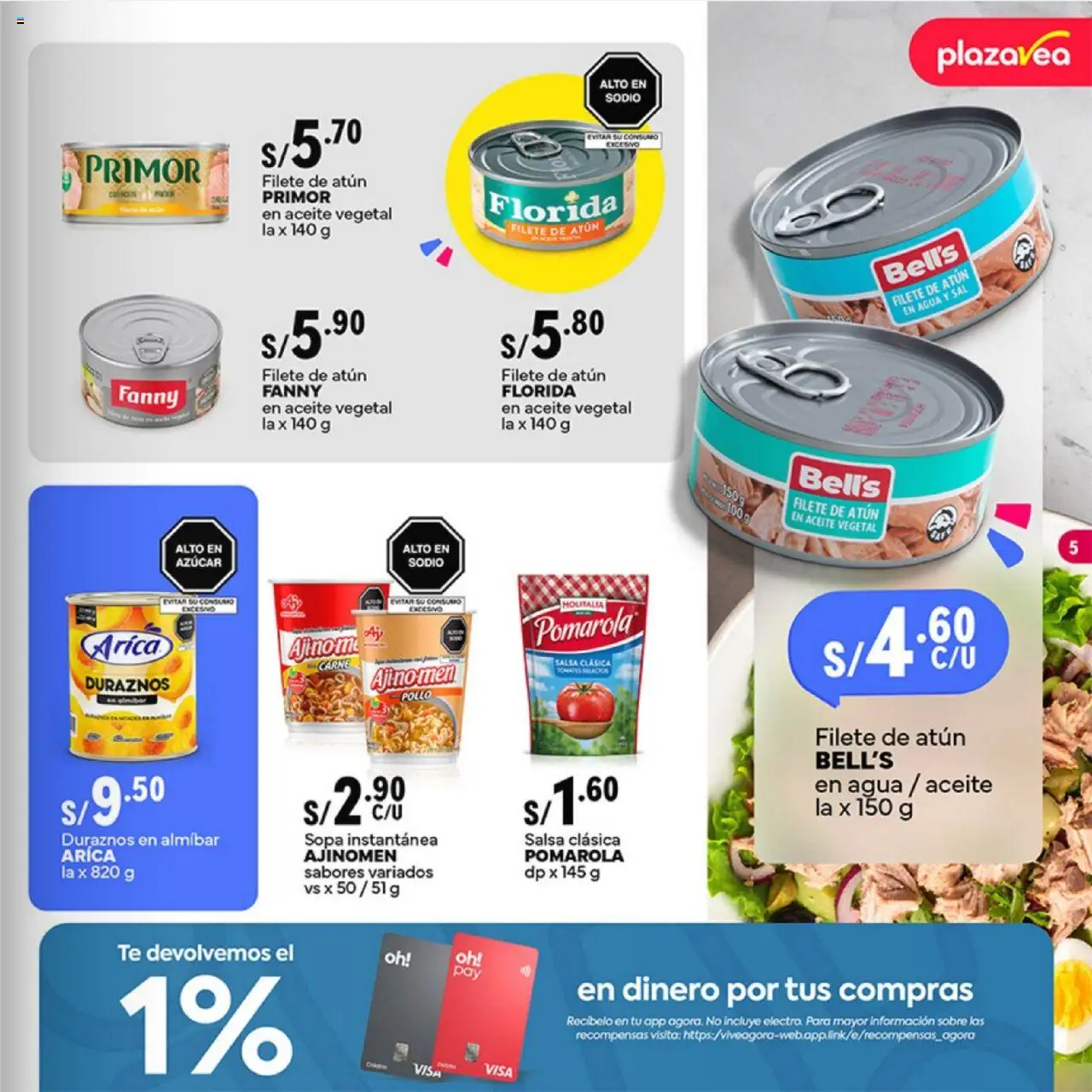 Catálogo Plaza Vea válido desde 15.09.2025 | Página: 5 | Productos: Aceite, Té
