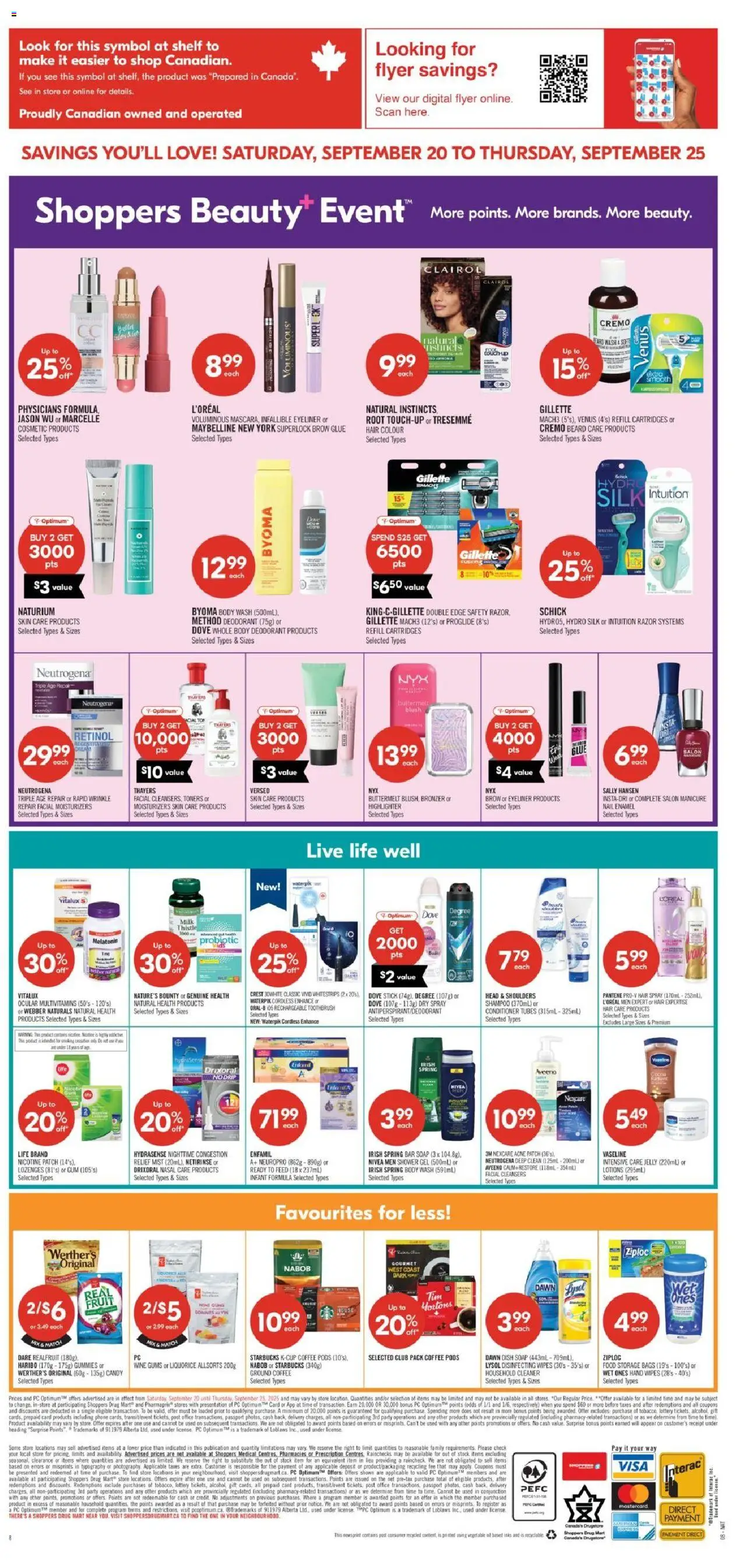 Shoppers flyer valid from 20.09.2025 | Page: 19 | Products: PC, Bronzer, Highlighter, Hair spray