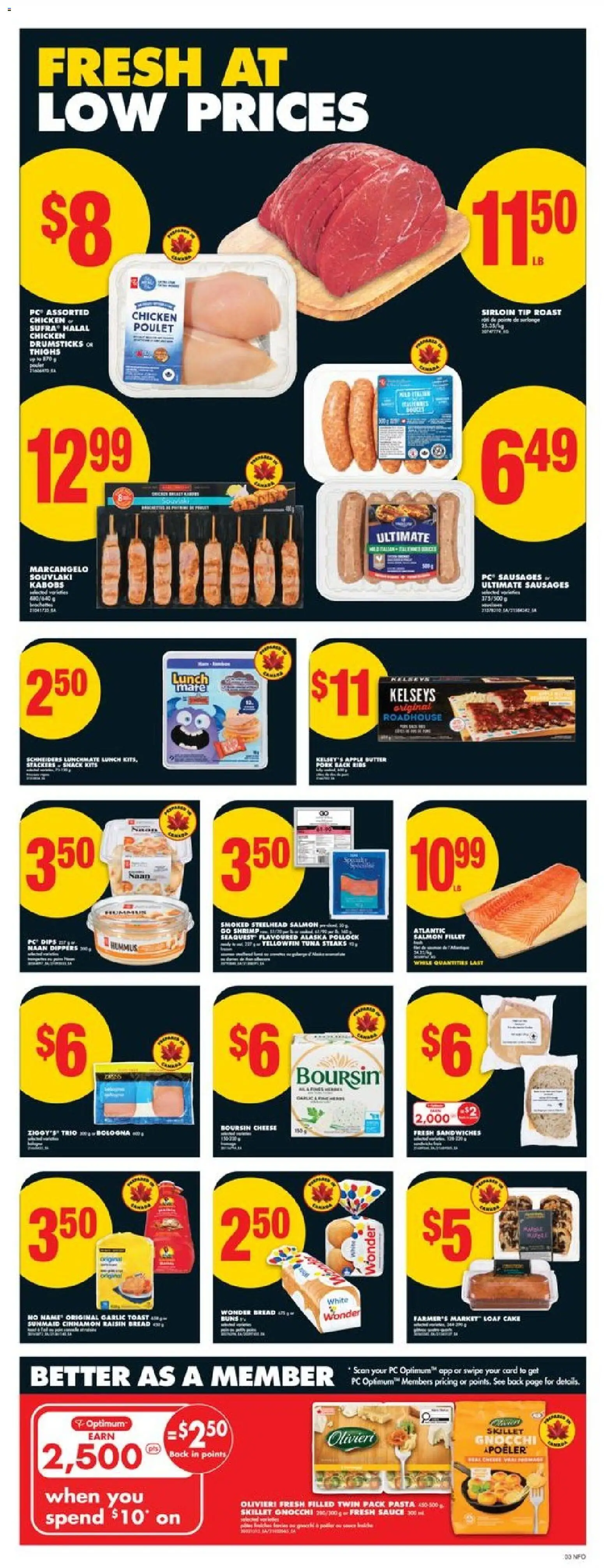 No Frills flyer valid from 13.11.2025 | Page: 3 | Products: PC, Cheese, Chicken, Pork