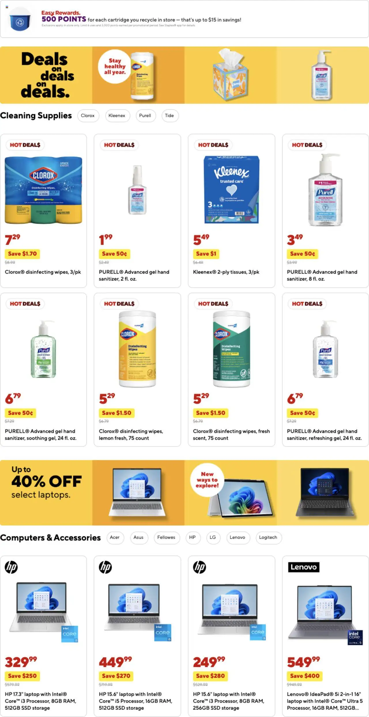Staples Weekly Ad - valid from 17.08.2025 | Page: 7 | Products: Lemon, Laptop, SSD