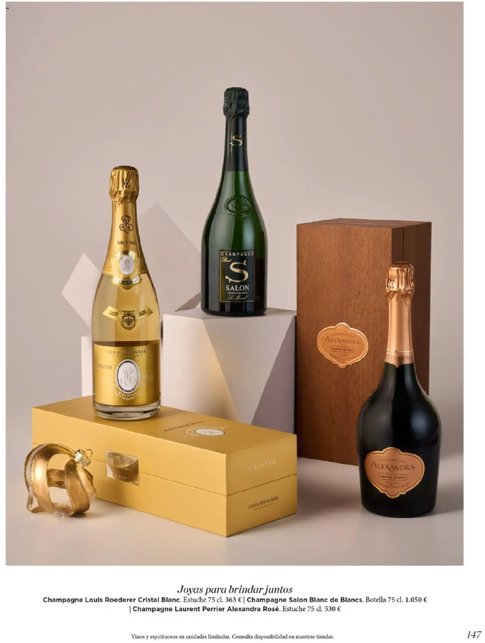 Nuevas ofertas de El Corte Inglés válidas en toda la República Mexicana desde el 19.11.2025. ¡Encuentra las mejores ofertas en El Corte Inglés catálogo El Placer De Regalar! | Página: 147 | Productos: Champagne, Estuche, Botella