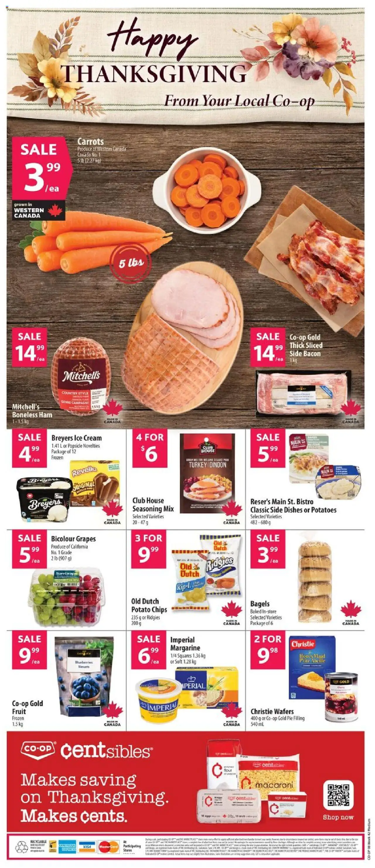 Co-op Food flyer valid from 09.10.2025 | Page: 2 | Products: Cream, Ice cream, Turkey, Potatoes