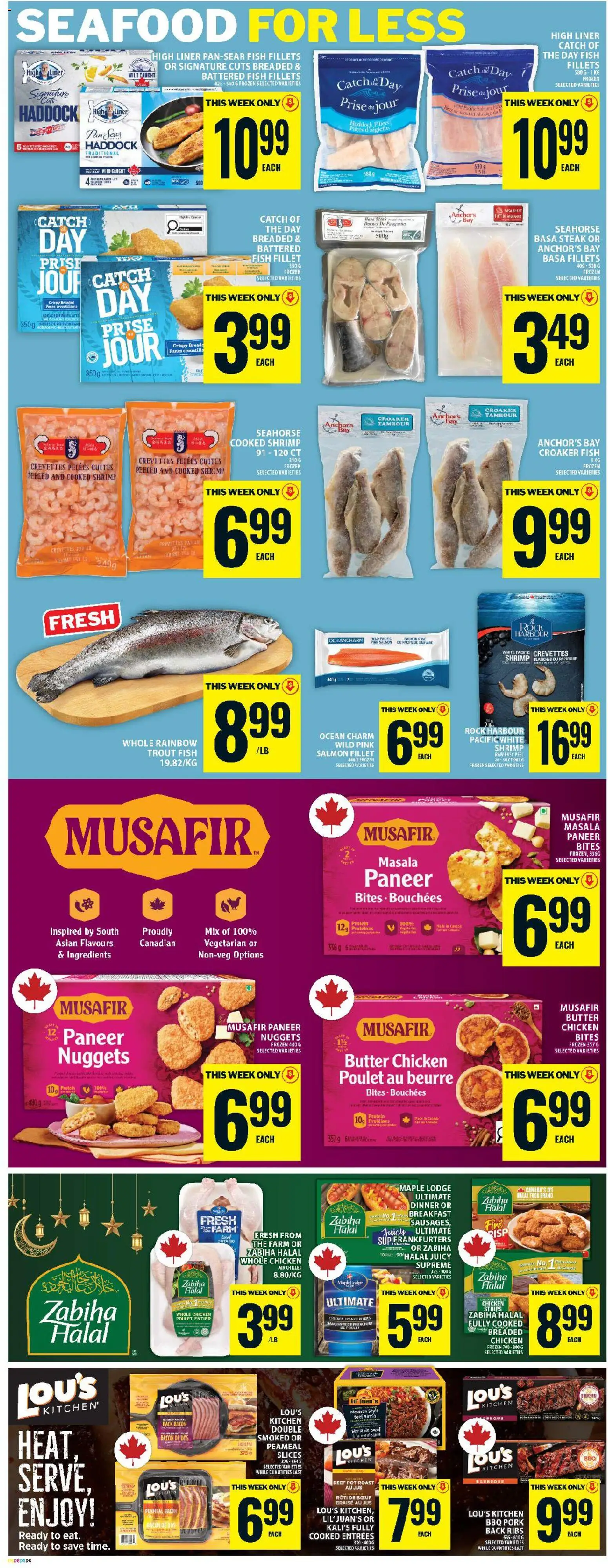 Food Basics flyer valid from 26.02.2026 | Page: 9 | Products: Fish, Beef, Chicken, Pork