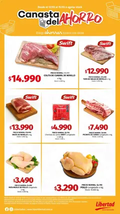 Vista previa Hipermercado Libertad catálogo válido desde el 12.03.2026 | Página: 2 | Productos: Pollo, Cerdo, Canasta