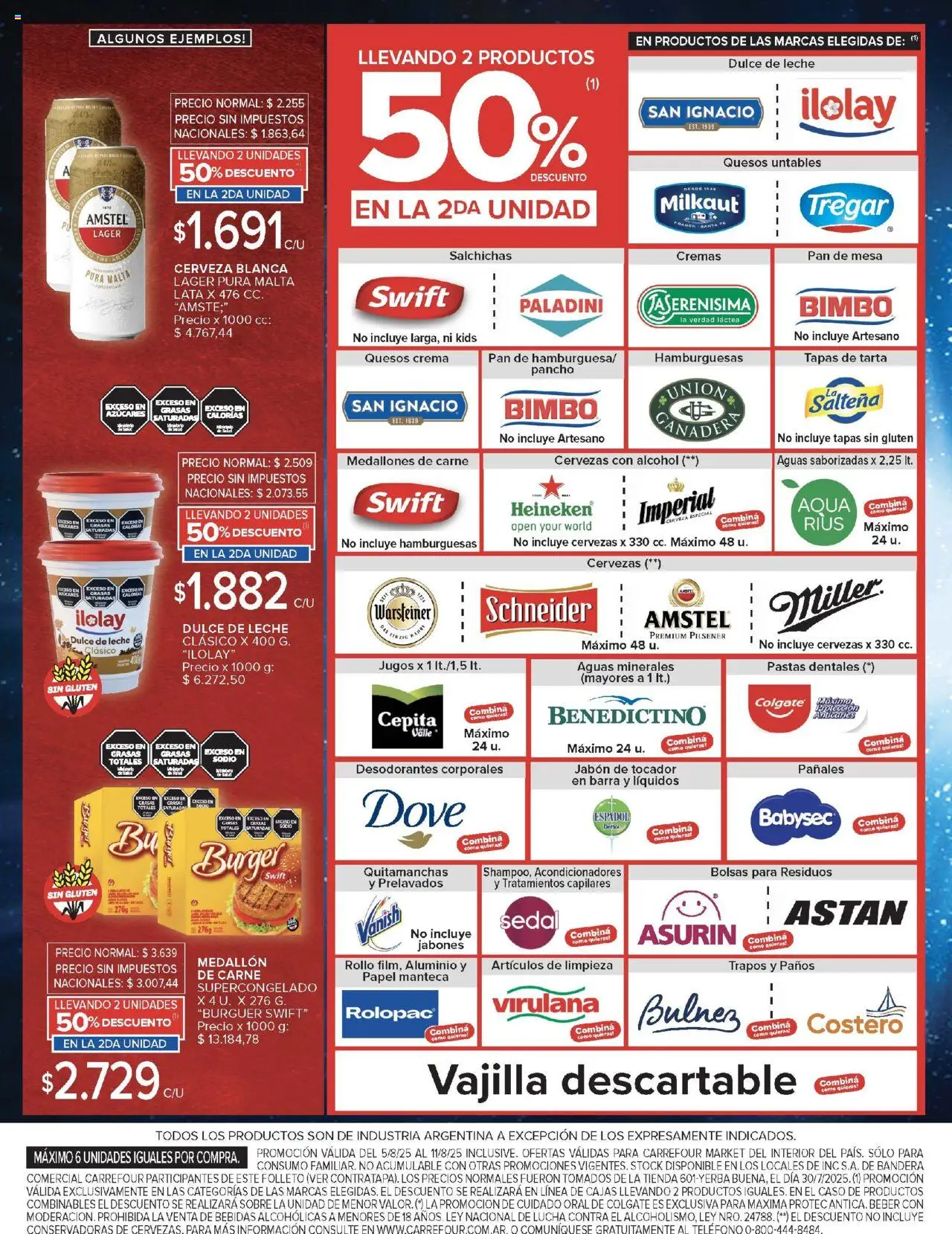 Carrefour Market catálogo - Corrientes │ válido desde el 05.08.2025 | Página: 4 | Productos: Quitamanchas, Leche, Pan, Pañales