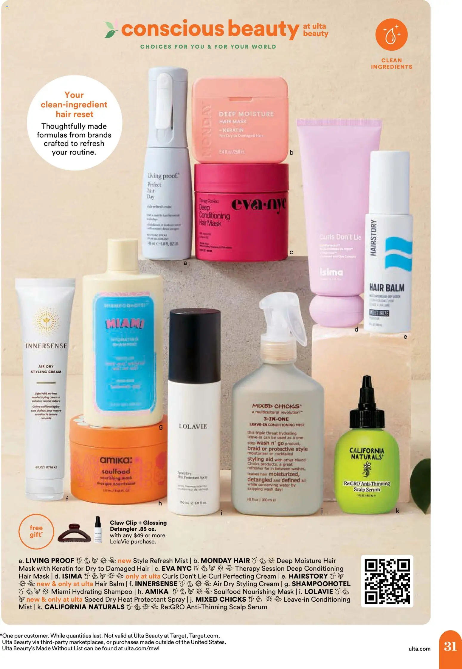 Ulta Beauty - 4.19.26 - 5.10.26 - valid from 19.04.2026 | Page: 31 | Products: Clip, Hair mask, Cream, Water