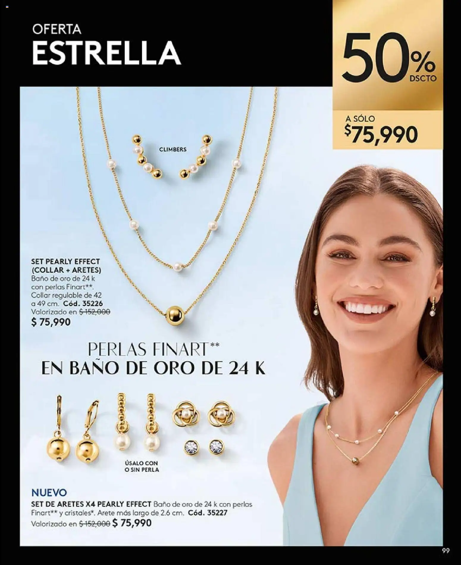 Ésika revista - valida desde el 01.01.2026 | Página: 99 | Productos: Aretes, Baño, Collar