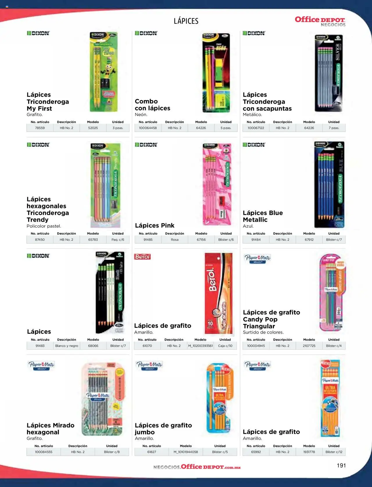 Nuevas ofertas de Office Depot válidas en toda la República Mexicana desde el 09.01.2025. ¡Encuentra las mejores ofertas en Office Depot catálogo 2025! | Página: 193 | Productos: Sacapuntas, Mate, Caja
