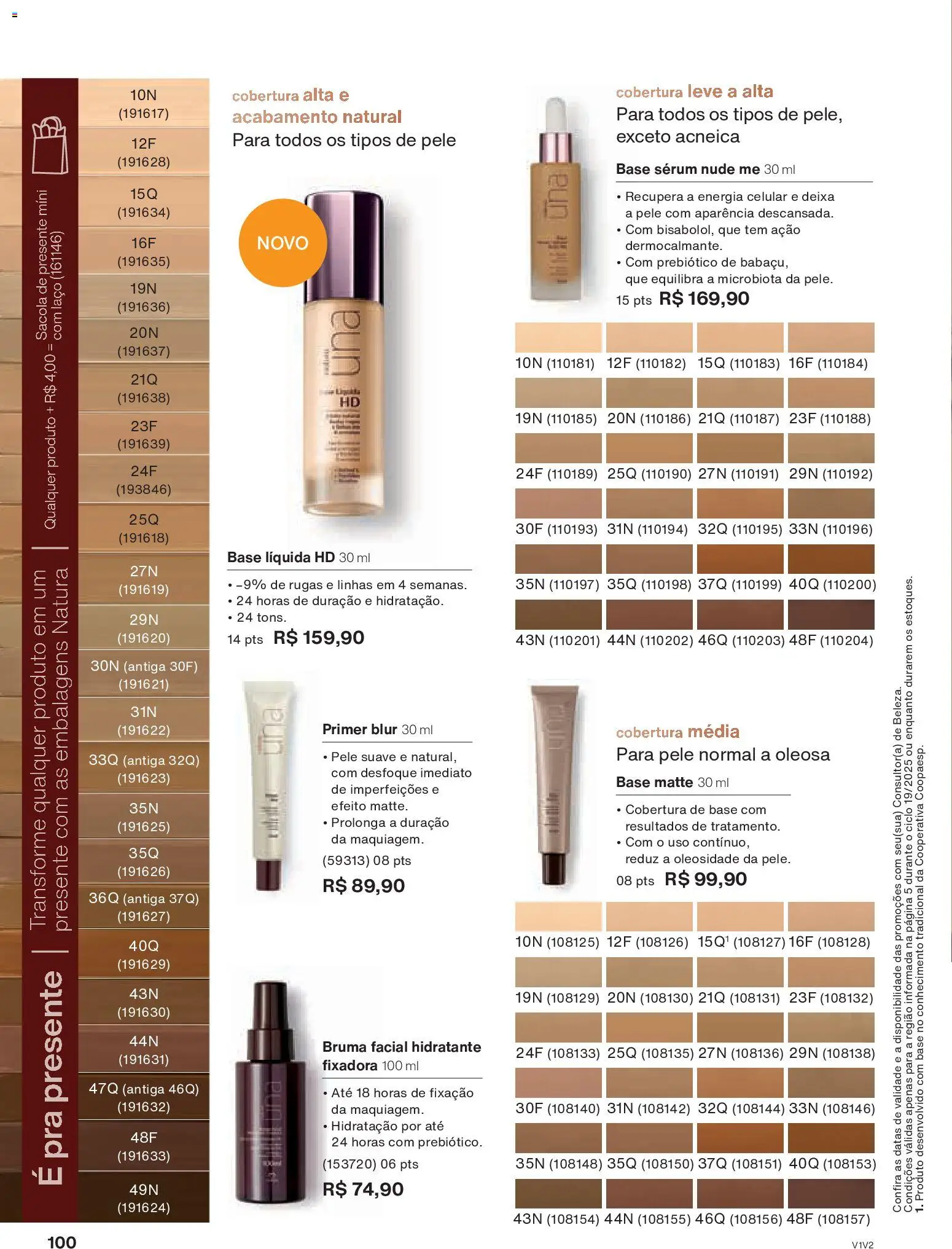 Natura Folheto - válido de 26.11.2025 | Página: 100 | Produtos: Celular, Base, Sérum, Primer