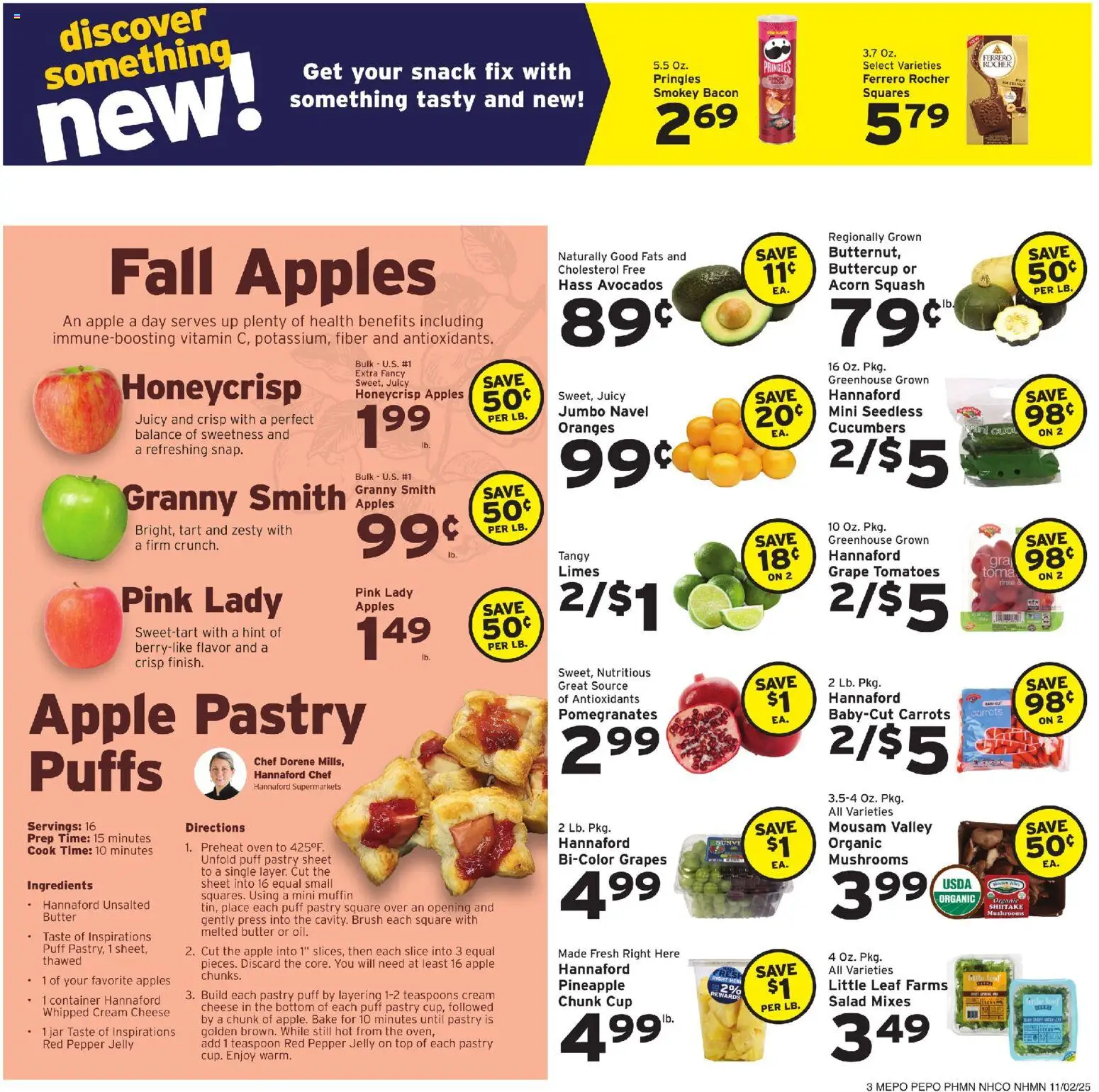 Hannaford Weekly Ad - valid from 02.11.2025 | Page: 5 | Products: Butter, Cheese, Tomatoes, Sheet