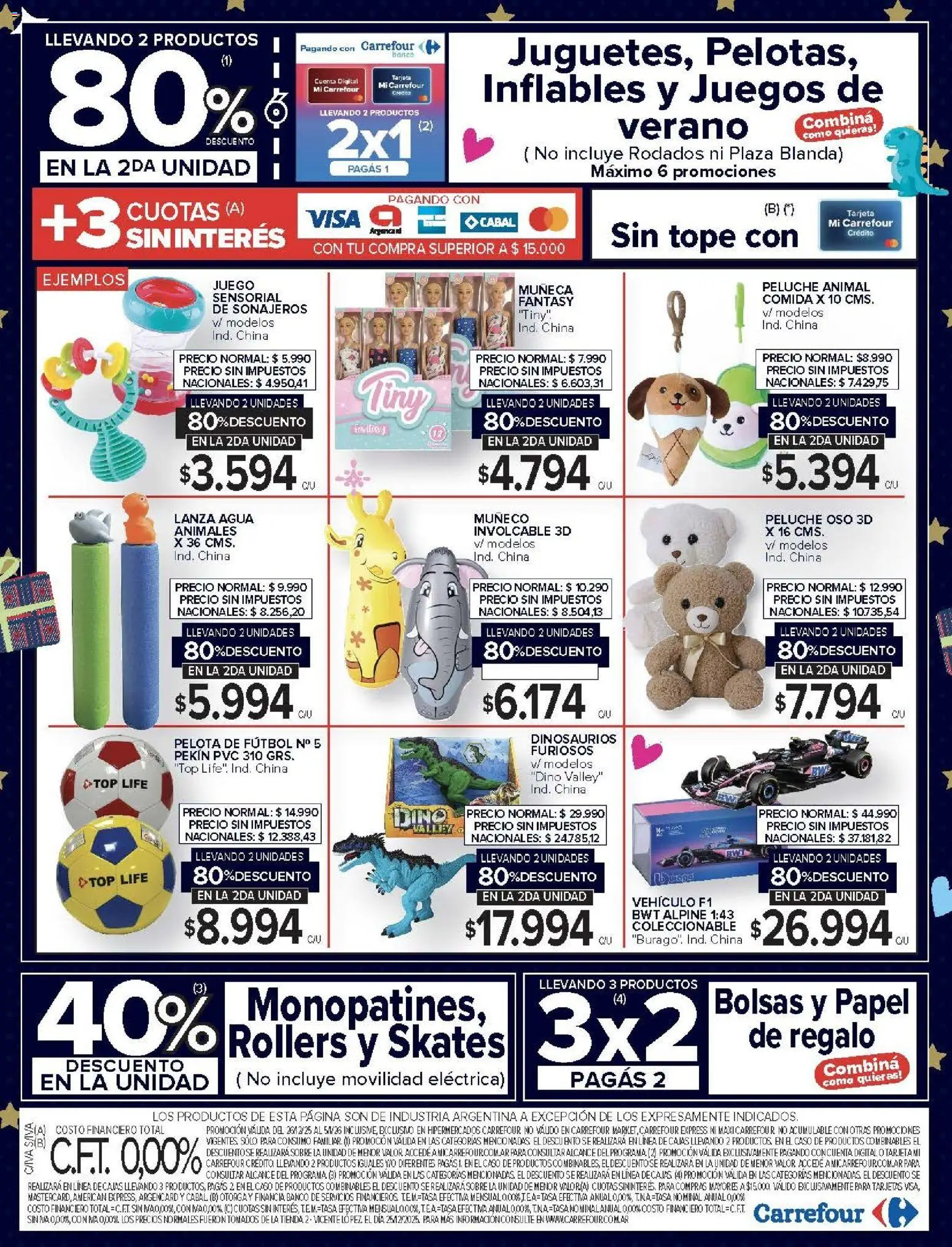 Carrefour ofertas │ válido desde el 26.12.2025 | Página: 4 | Productos: Banco, Sobre, Pelota, Agua