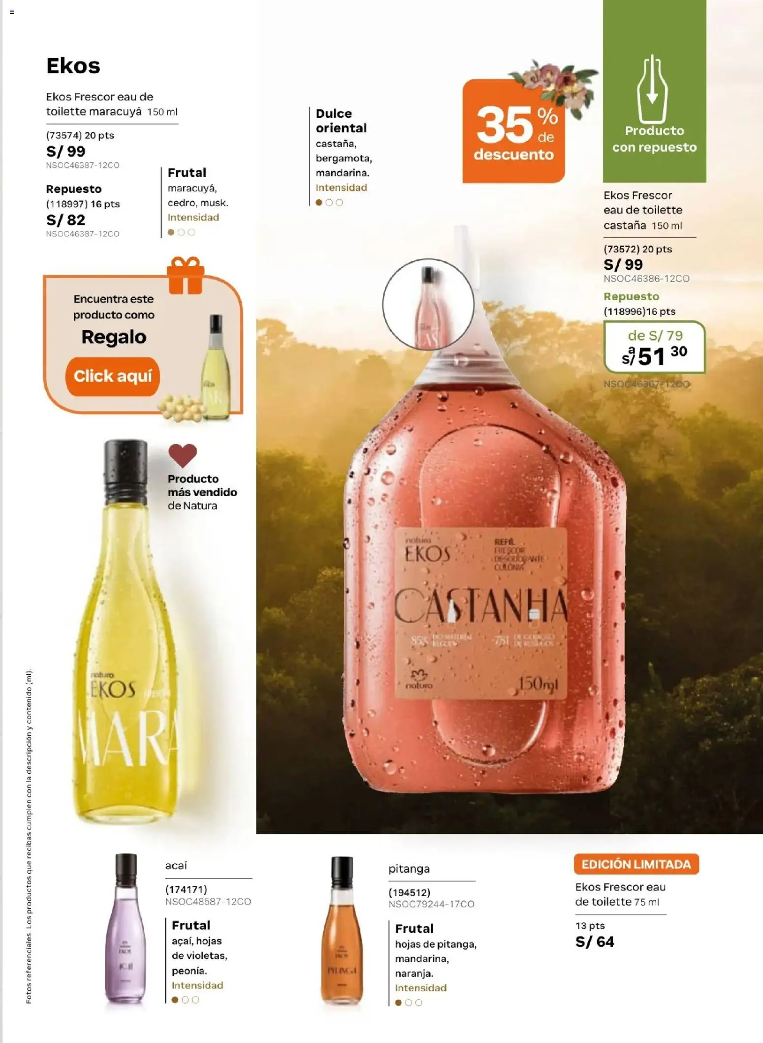 Catálogo Natura válido desde 10.03.2026 | Página: 64 | Productos: Desodorante, EAU de Toilette