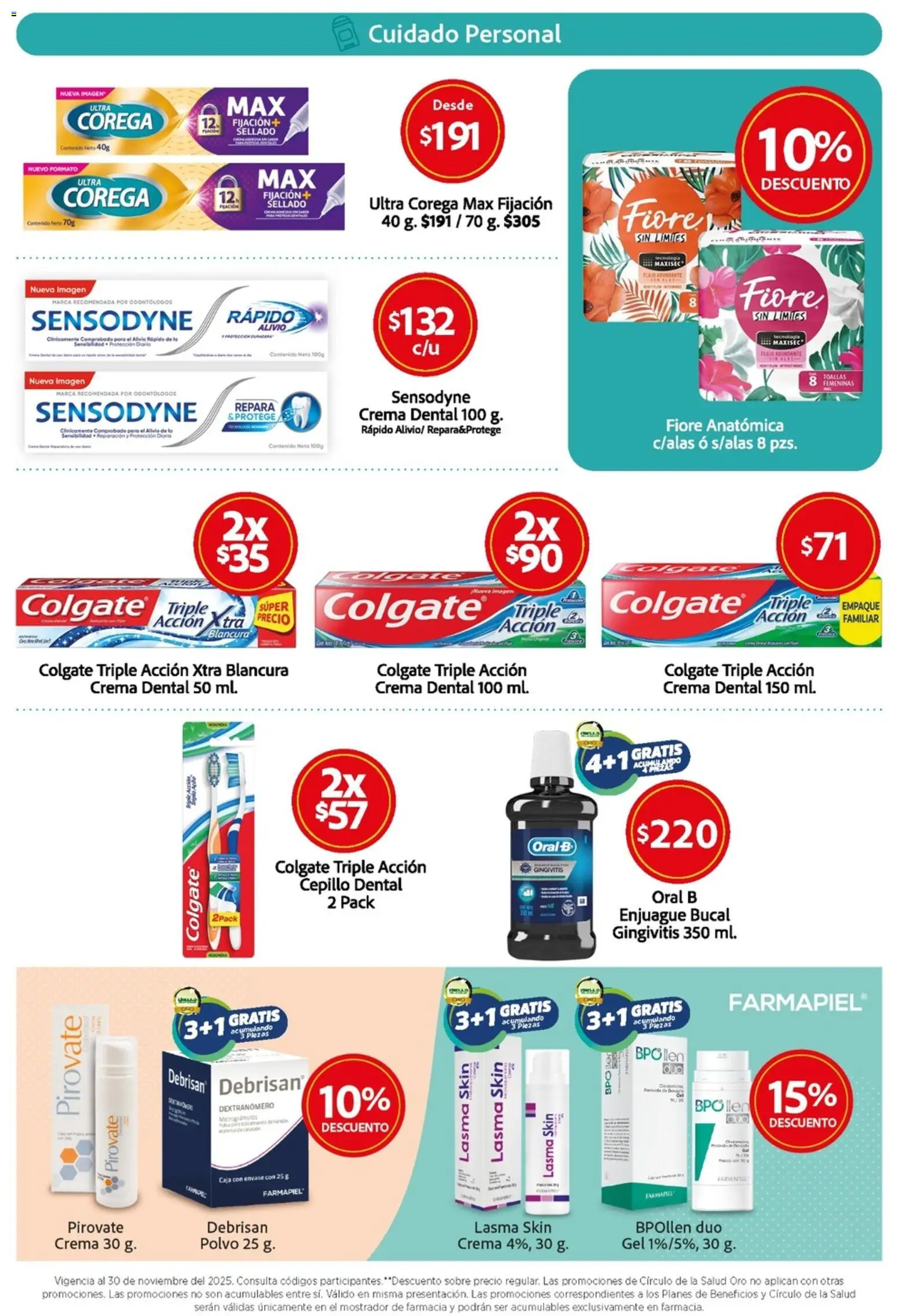 Nuevas ofertas de Farmacias Unión válidas en toda la República Mexicana desde el 01.11.2025. ¡Encuentra las mejores ofertas en Farmacias Unión catálogo! | Página: 11 | Productos: Crema, Caja, Toallas, Sobre