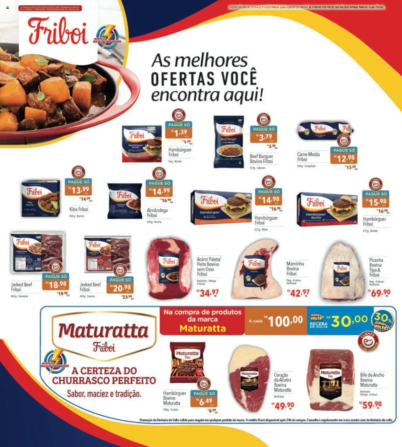 Supermercados Condor Folheto - válido de 15.10.2025 | Página: 21 | Produtos: Alcatra, Picanha, Carne, Carne moída