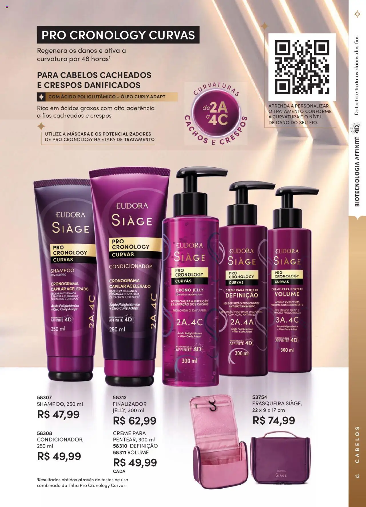 Eudora Folheto - válido de 07.10.2025 | Página: 13 | Produtos: Shampoo, Condicionador, Creme, Gelatina