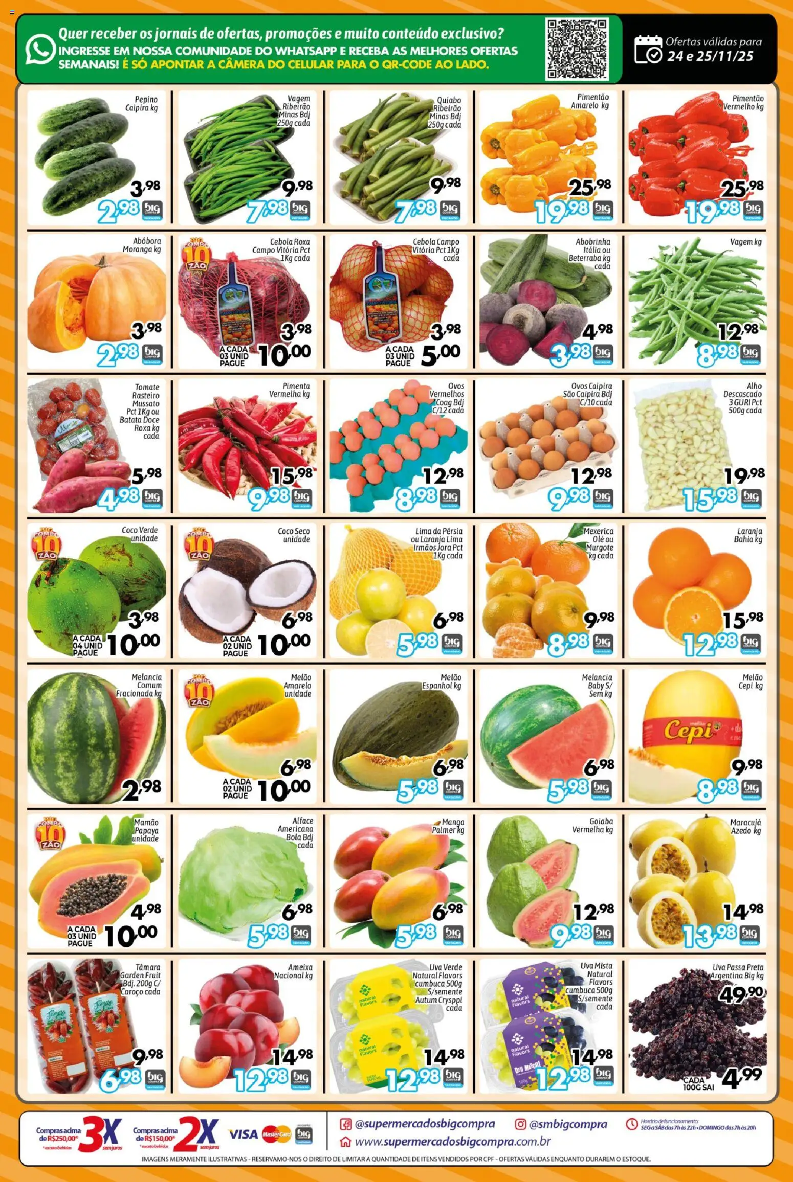 Big Compra Folheto - válido de 24.11.2025 | Página: 2 | Produtos: Melão, Ovos, Câmera, Ameixa